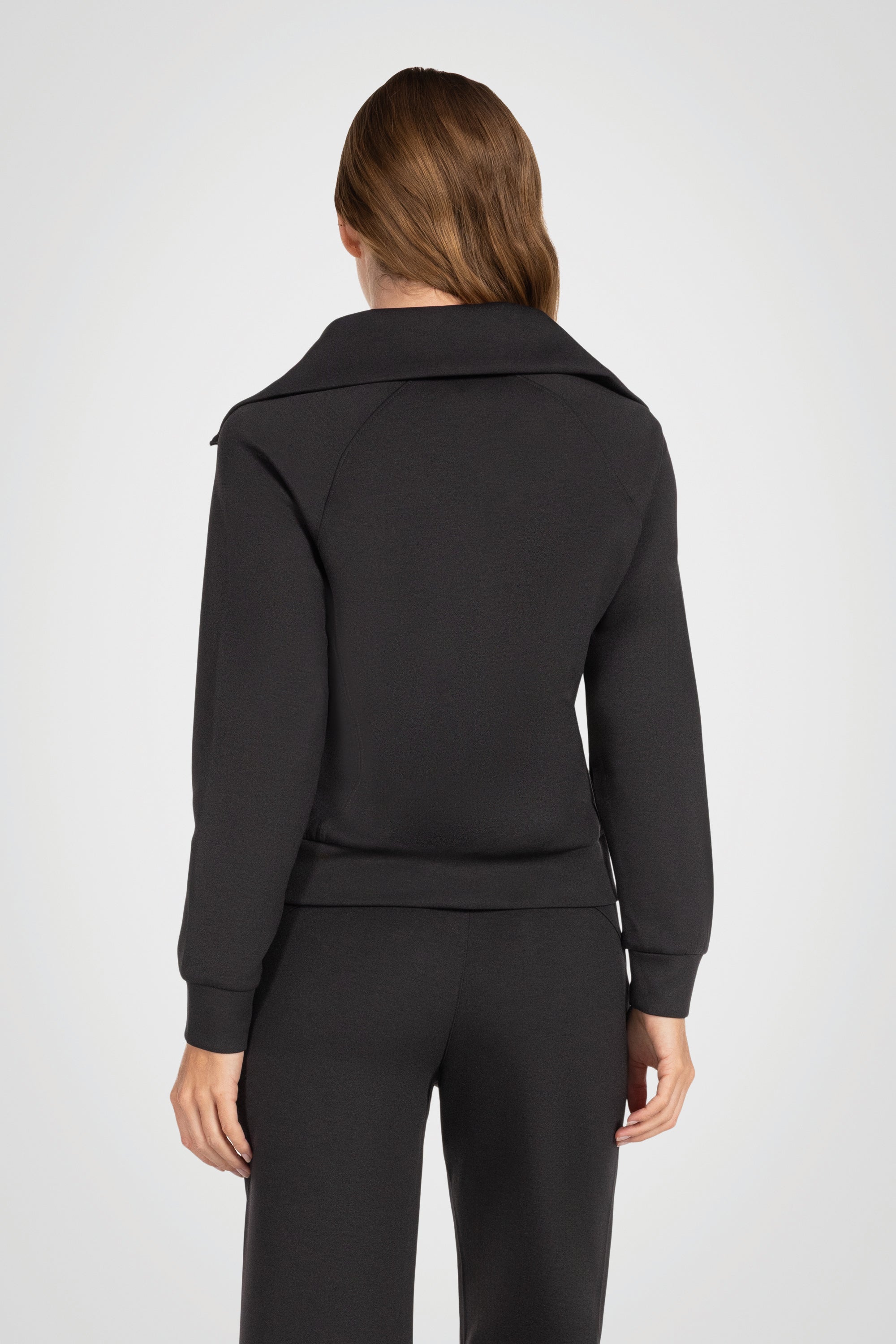 Sweat-shirt à col cheminée et demi-zip Kaia