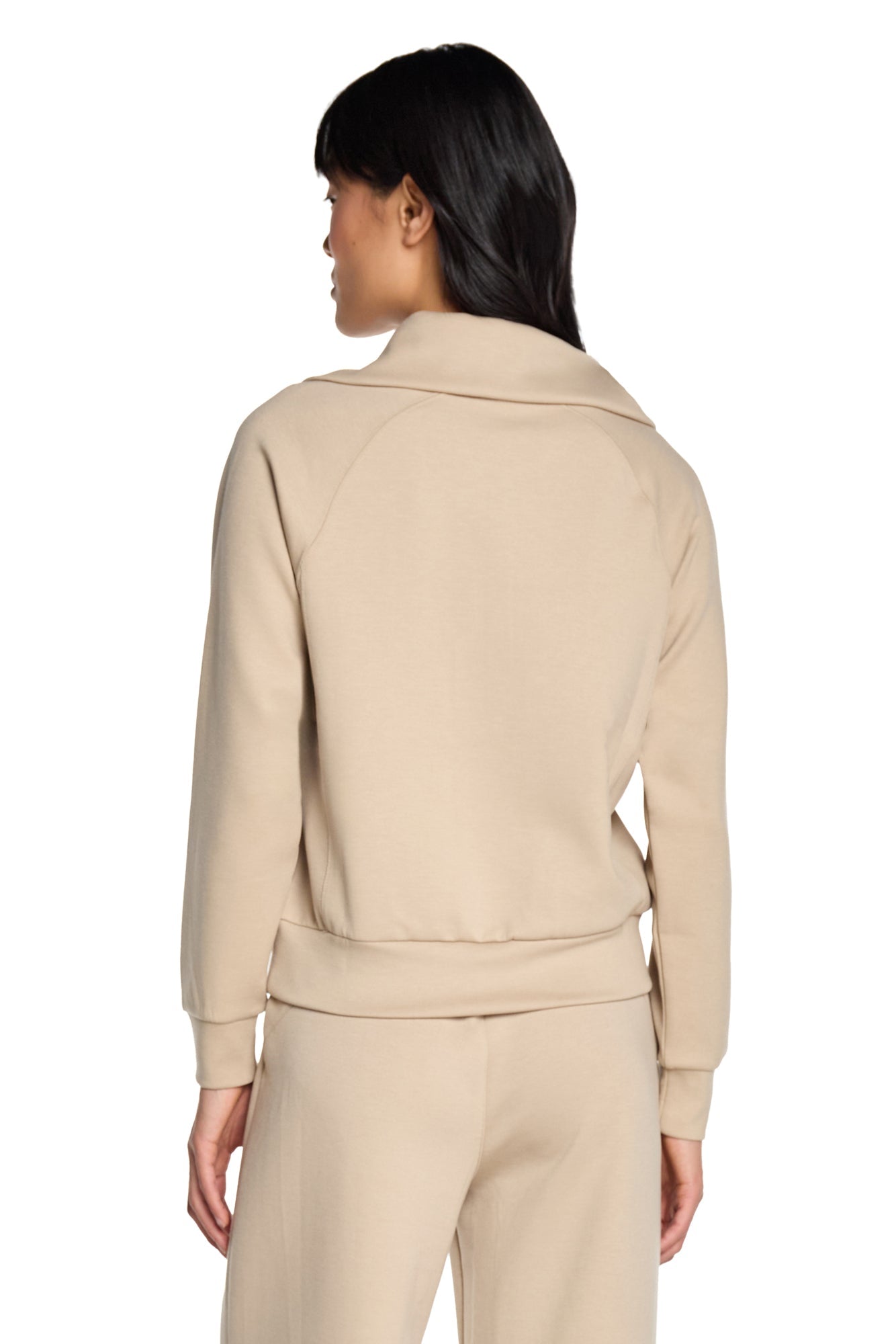 Sweat-shirt à col cheminée et demi-zip Kaia