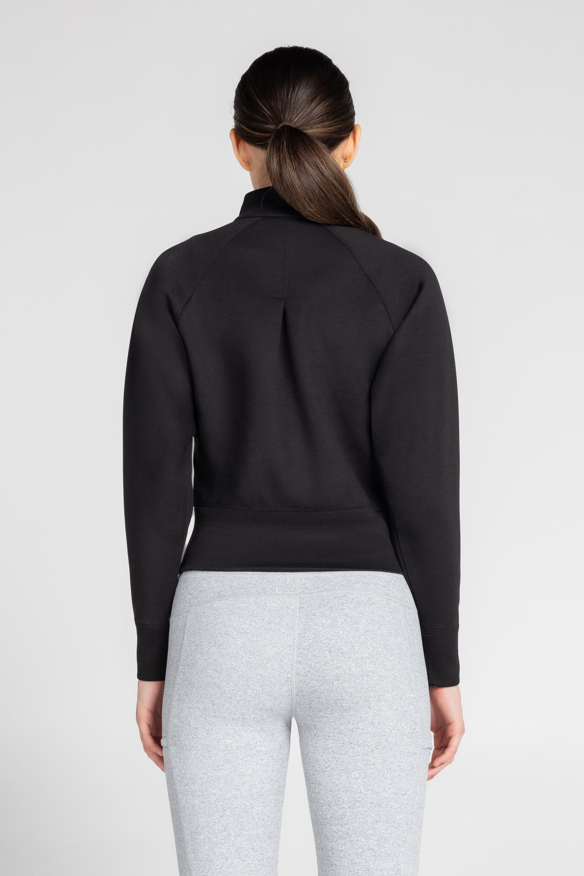 Lorelai Sweat-shirt à col montant et demi-zip
