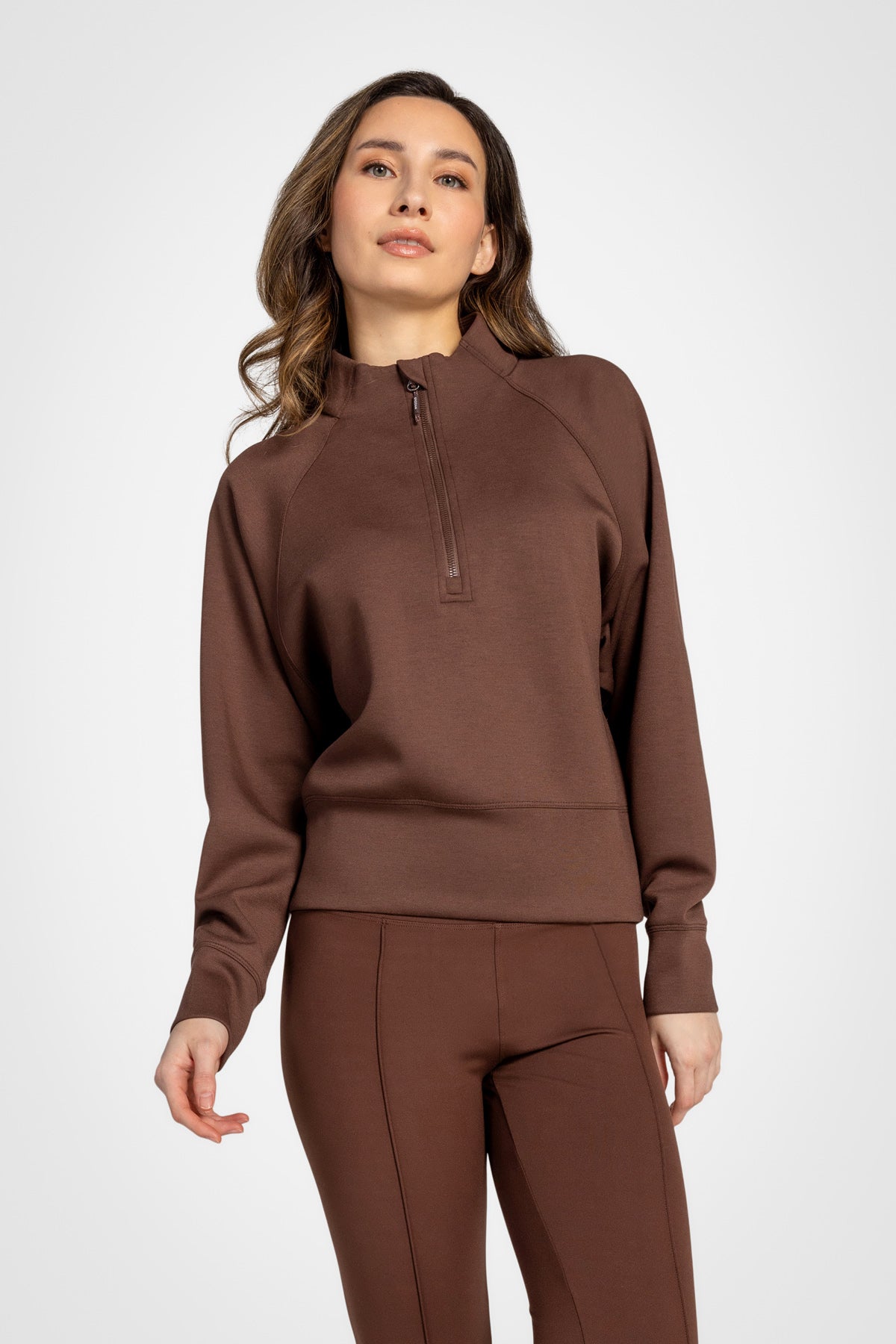 Lorelai Mock Neck Half Zip Sweatshirt