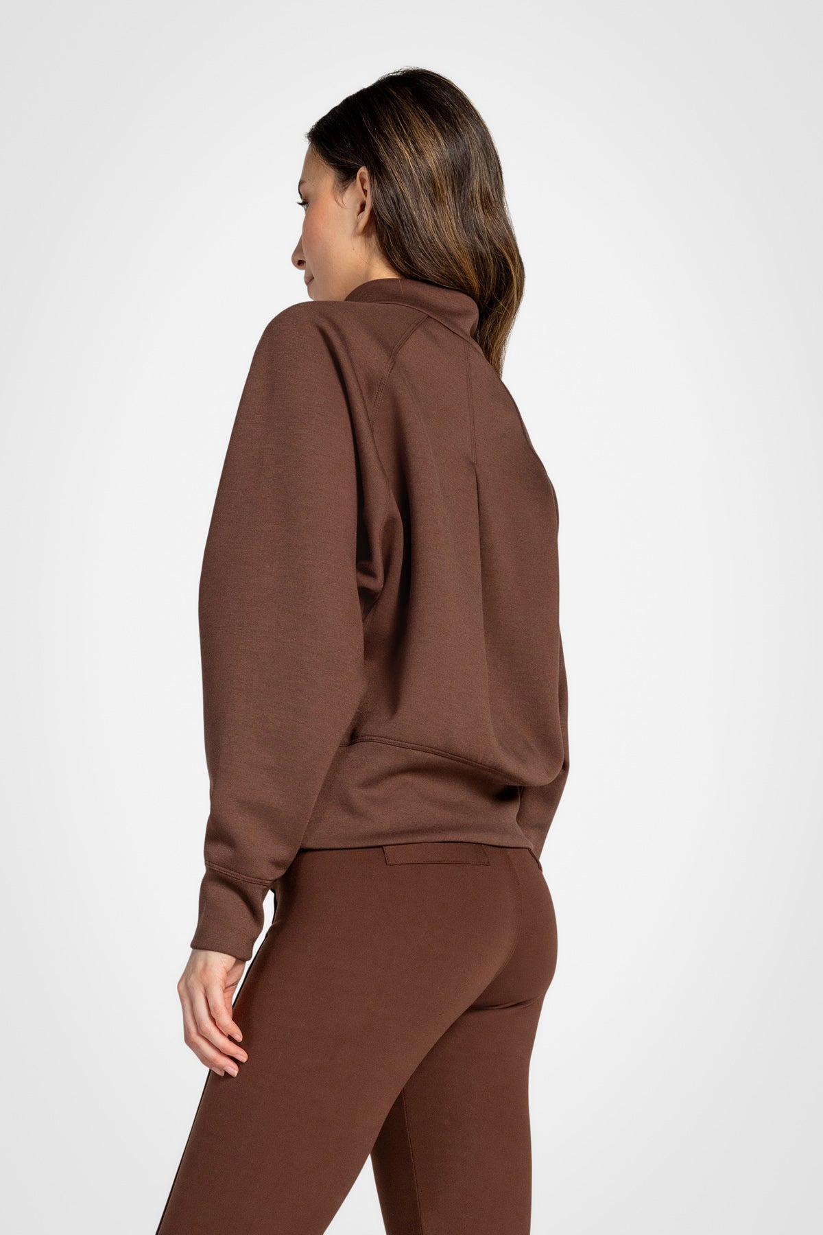 Lorelai Sweat-shirt à col montant et demi-zip