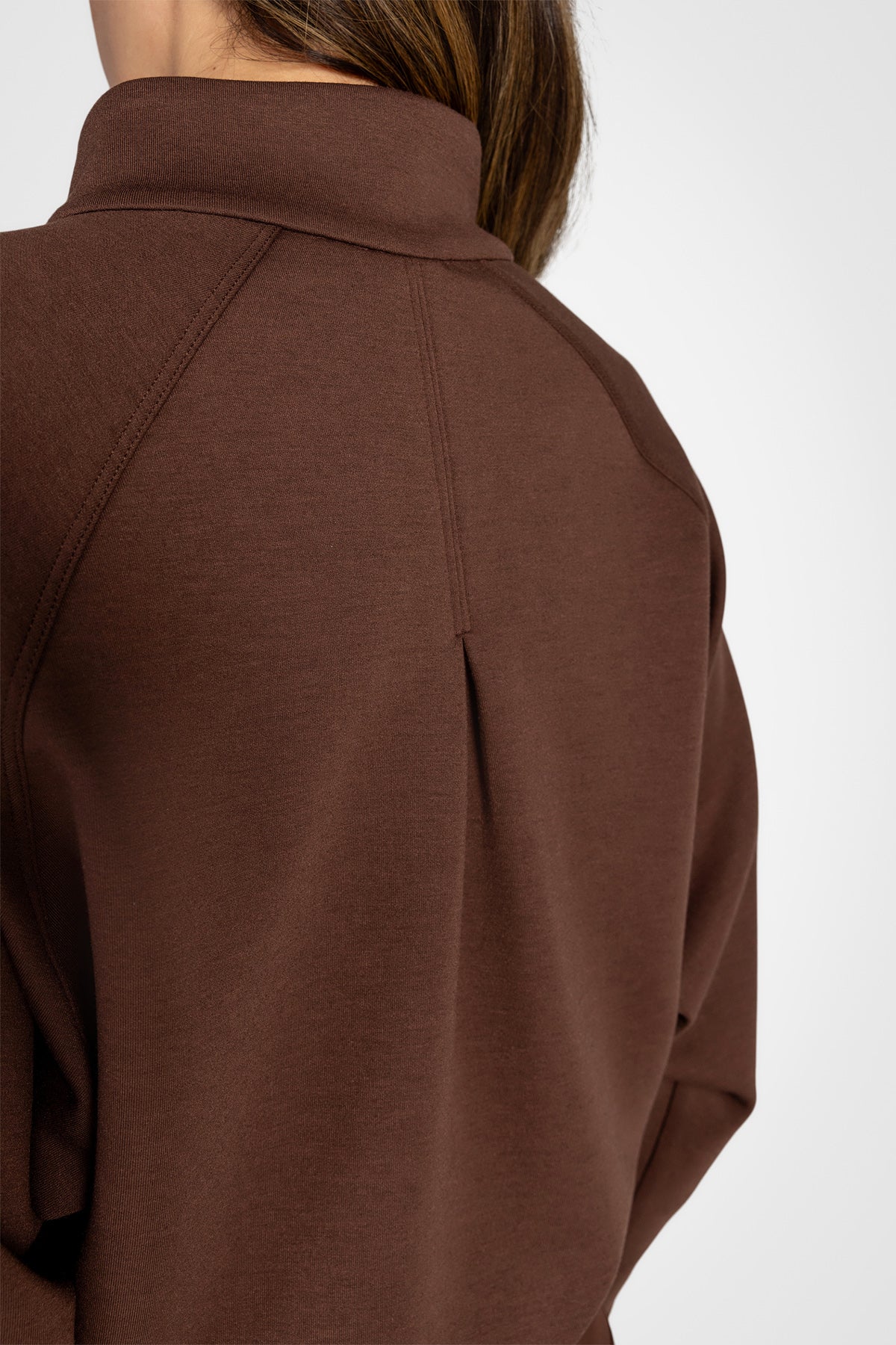 Lorelai Sweat-shirt à col montant et demi-zip