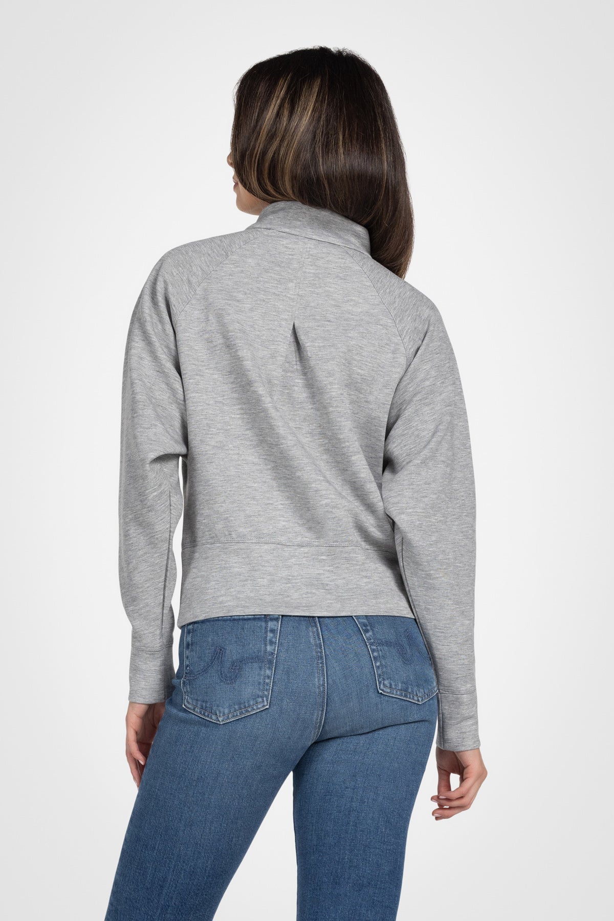 Lorelai Sweat-shirt à col montant et demi-zip