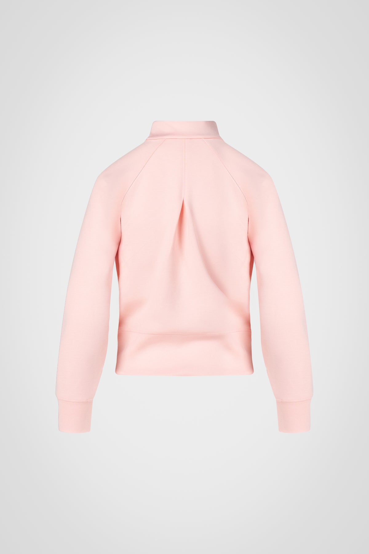 Stretch Knit Mock Neck Half-Zip Long Sleeve Top