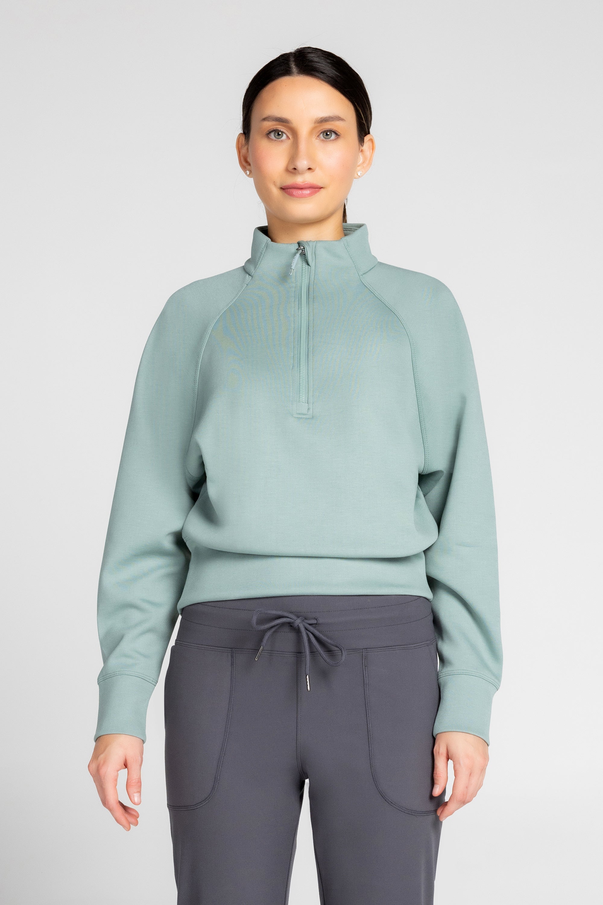 Lorelai Mock Neck Half Zip Sweatshirt