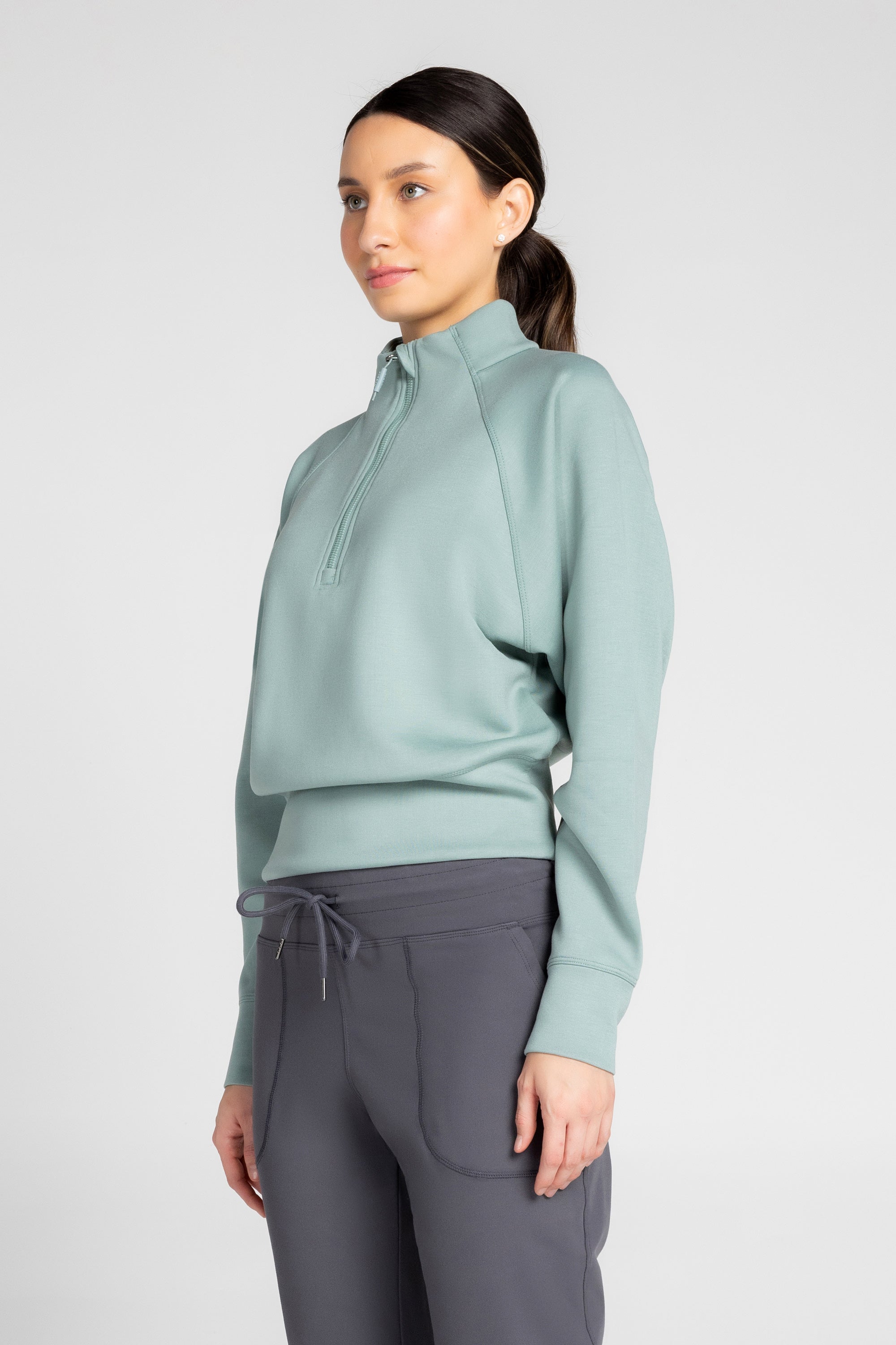 Lorelai Mock Neck Half Zip Sweatshirt