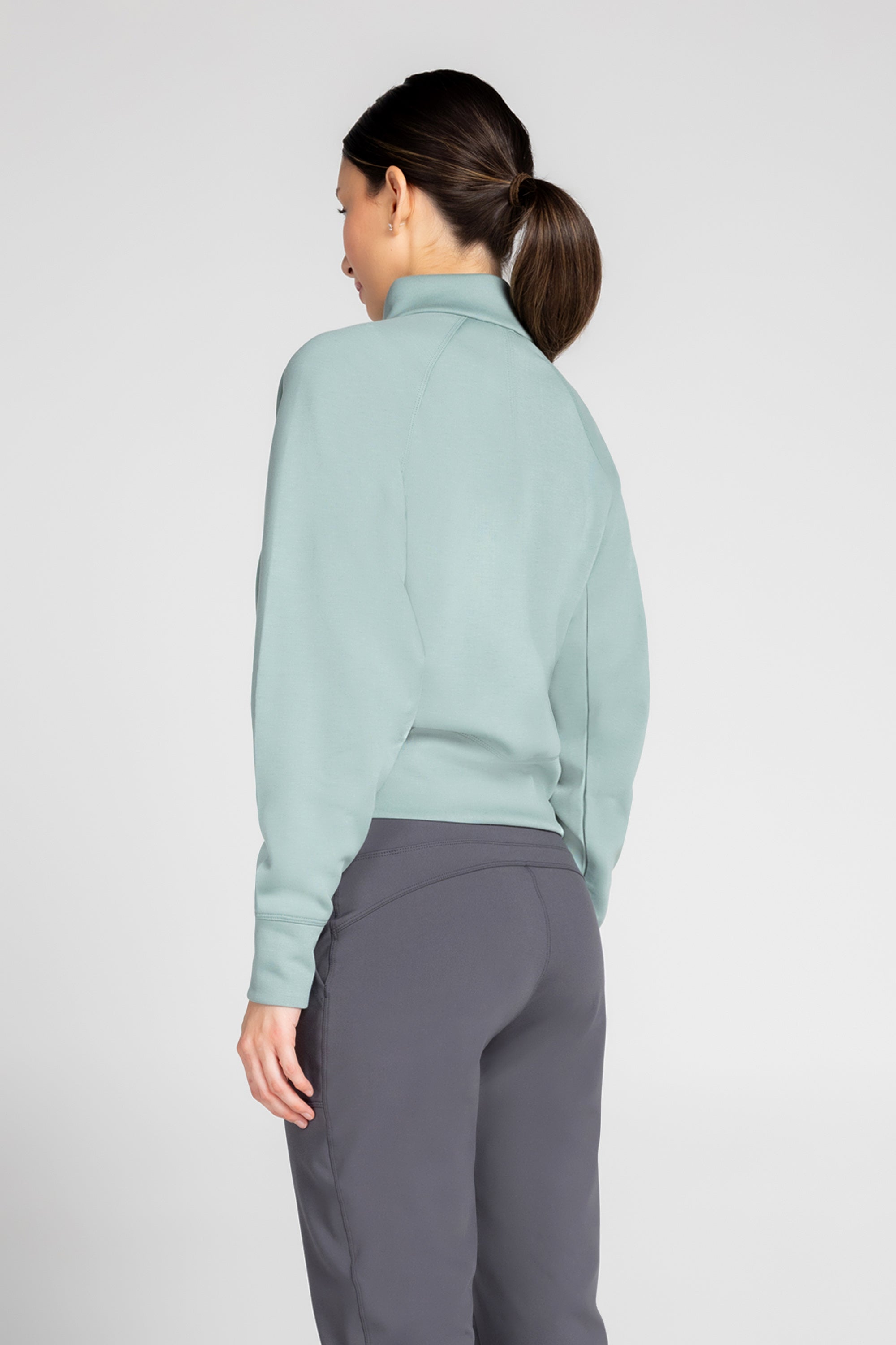 Lorelai Sweat-shirt à col montant et demi-zip