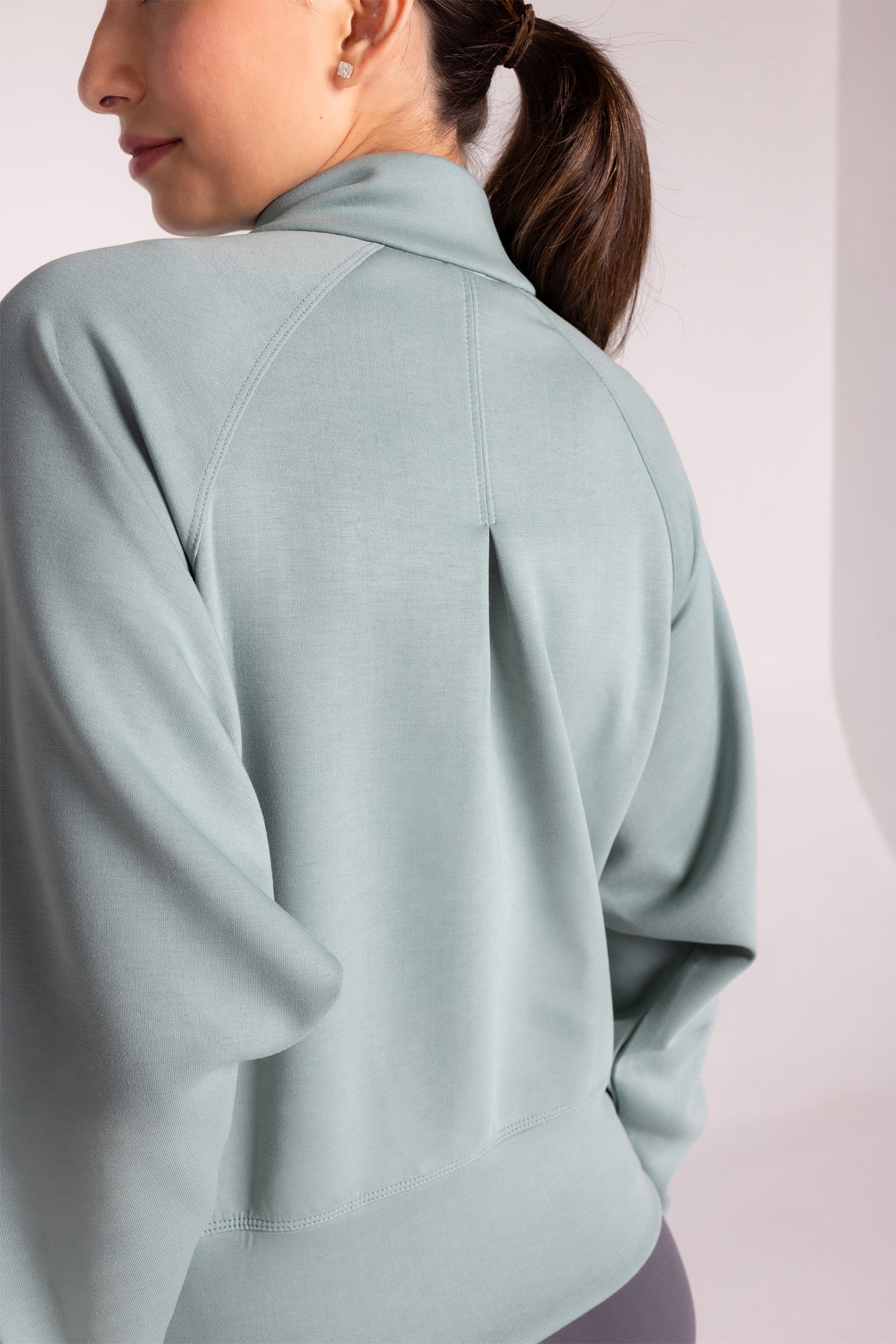 Lorelai Mock Neck Half Zip Sweatshirt