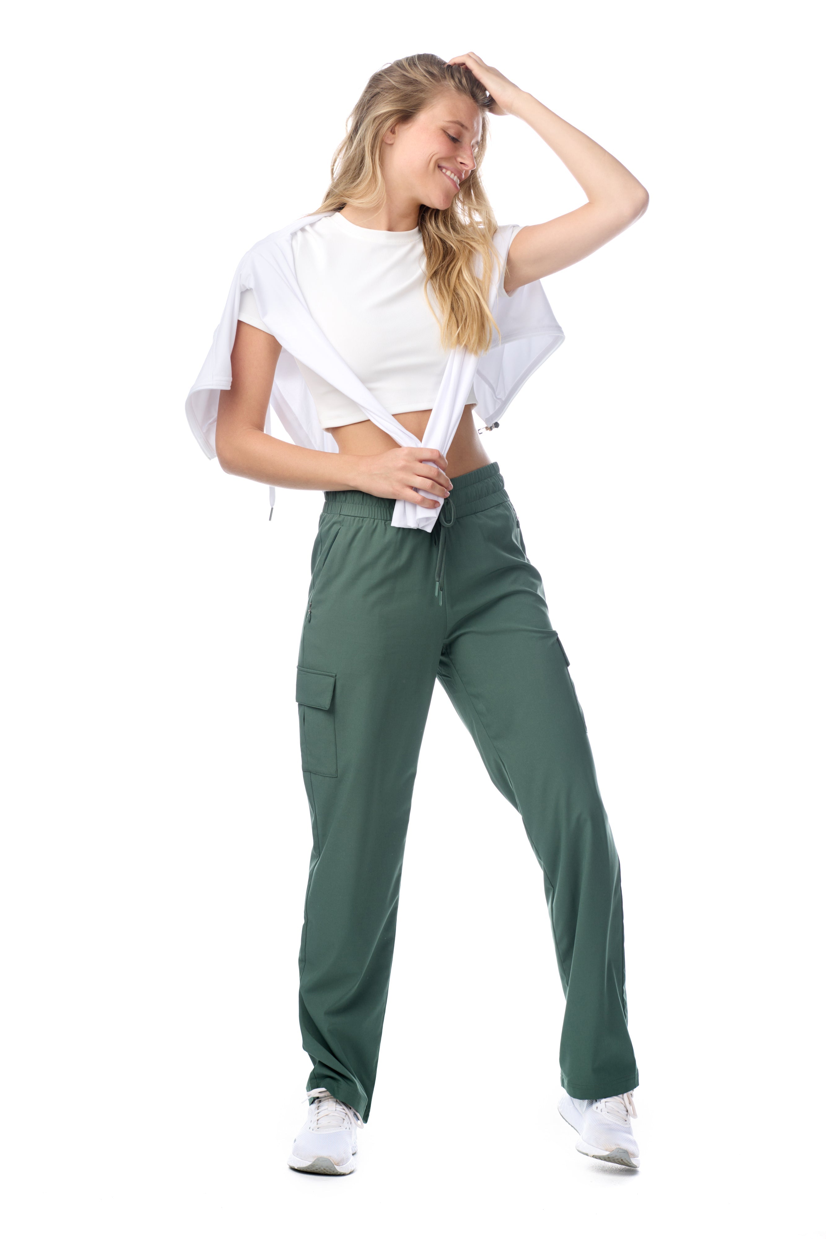 Pantalon cargo tissé Eve