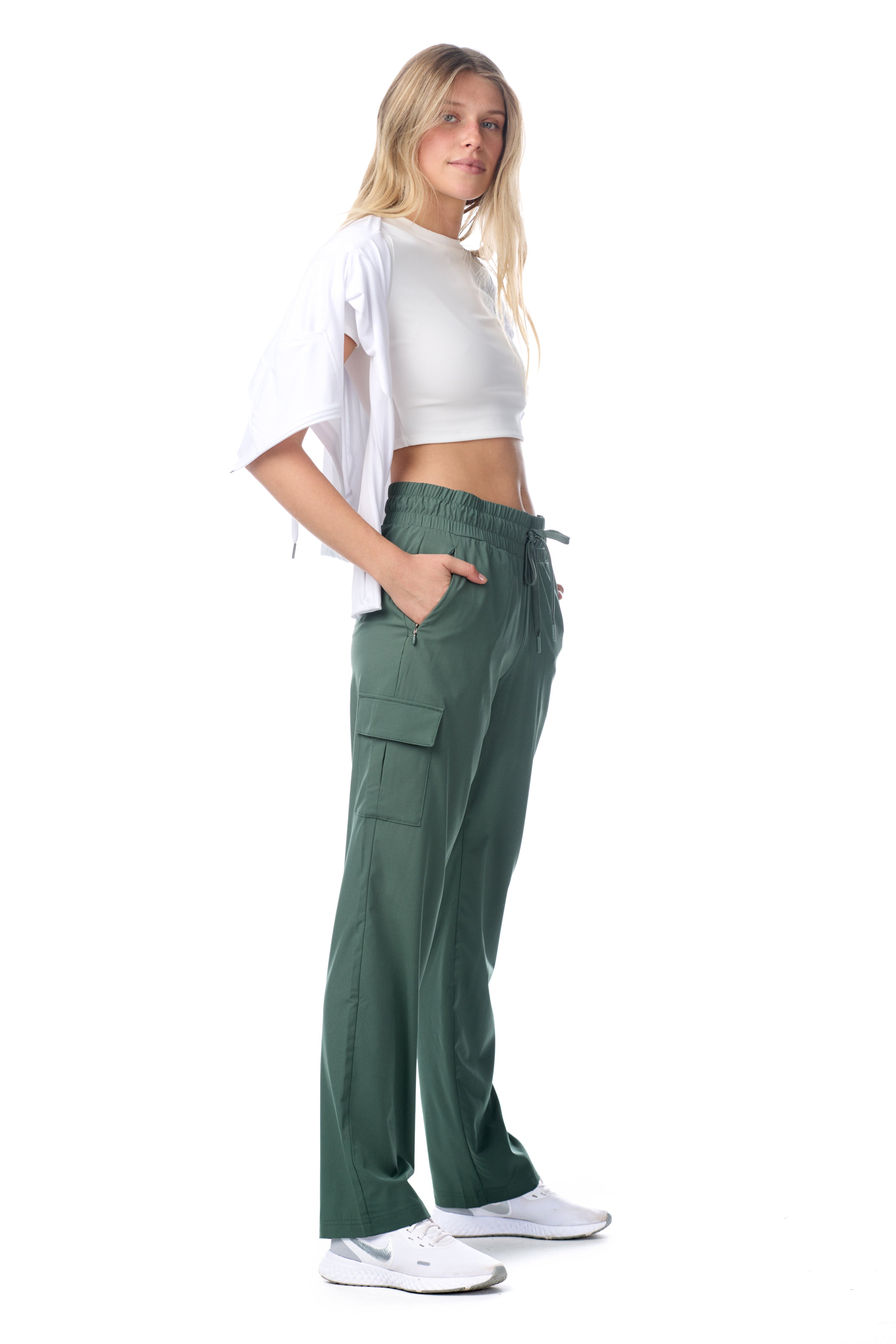 Pantalon cargo tissé Eve