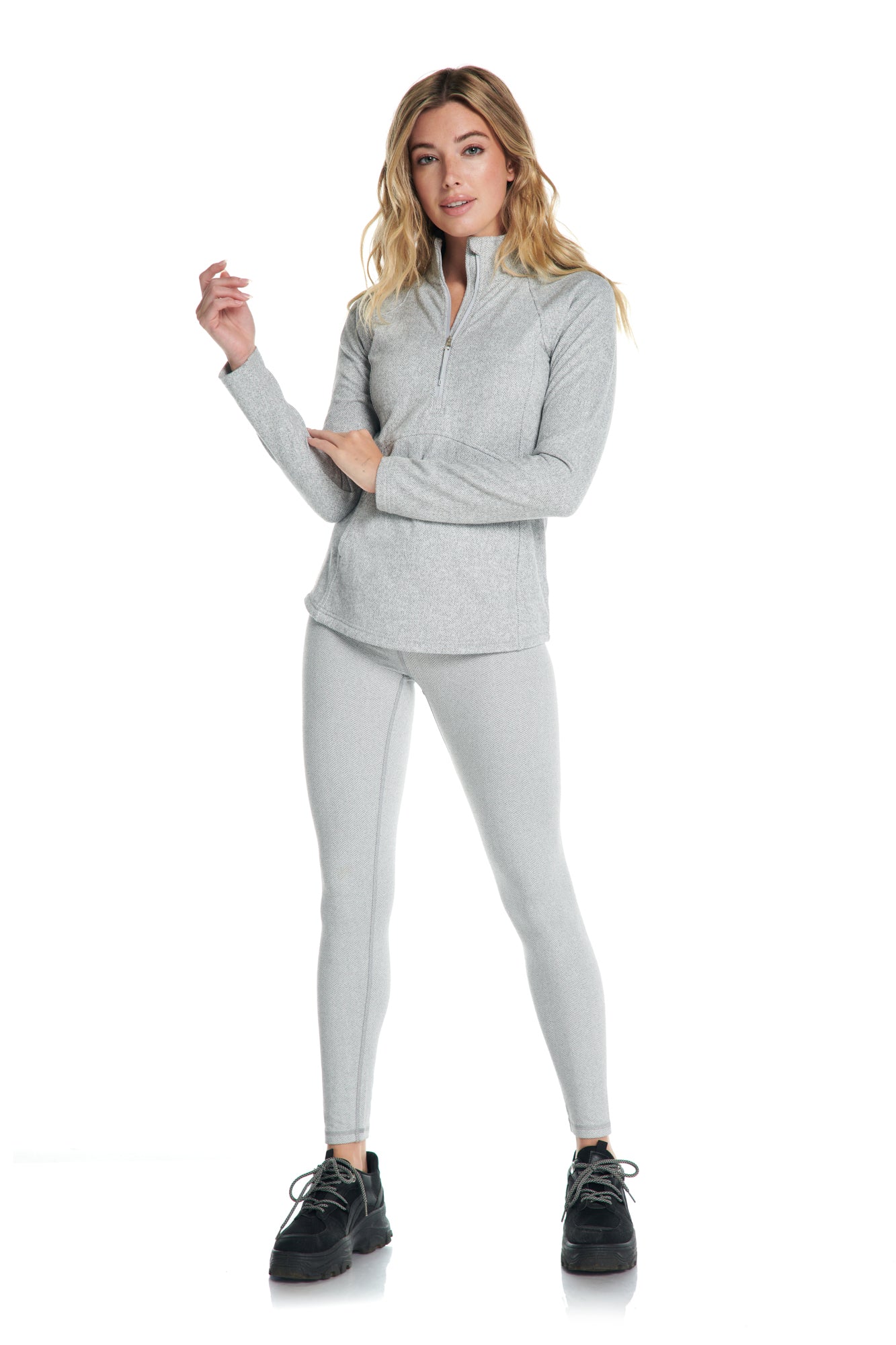 Herringbone Jacquard High-Waist Legging – 27”