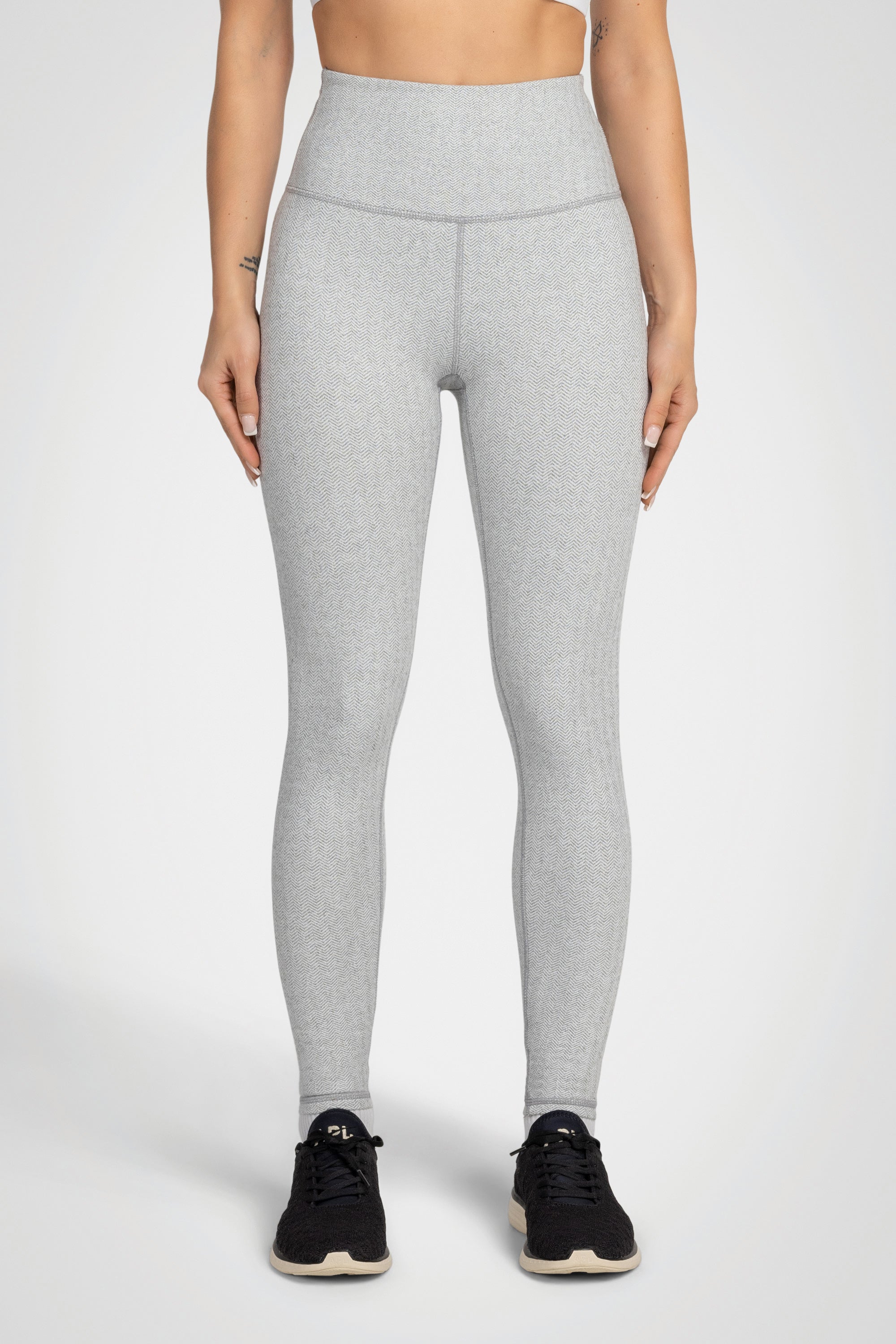 Legging chaud en jacquard à chevrons Herringbone