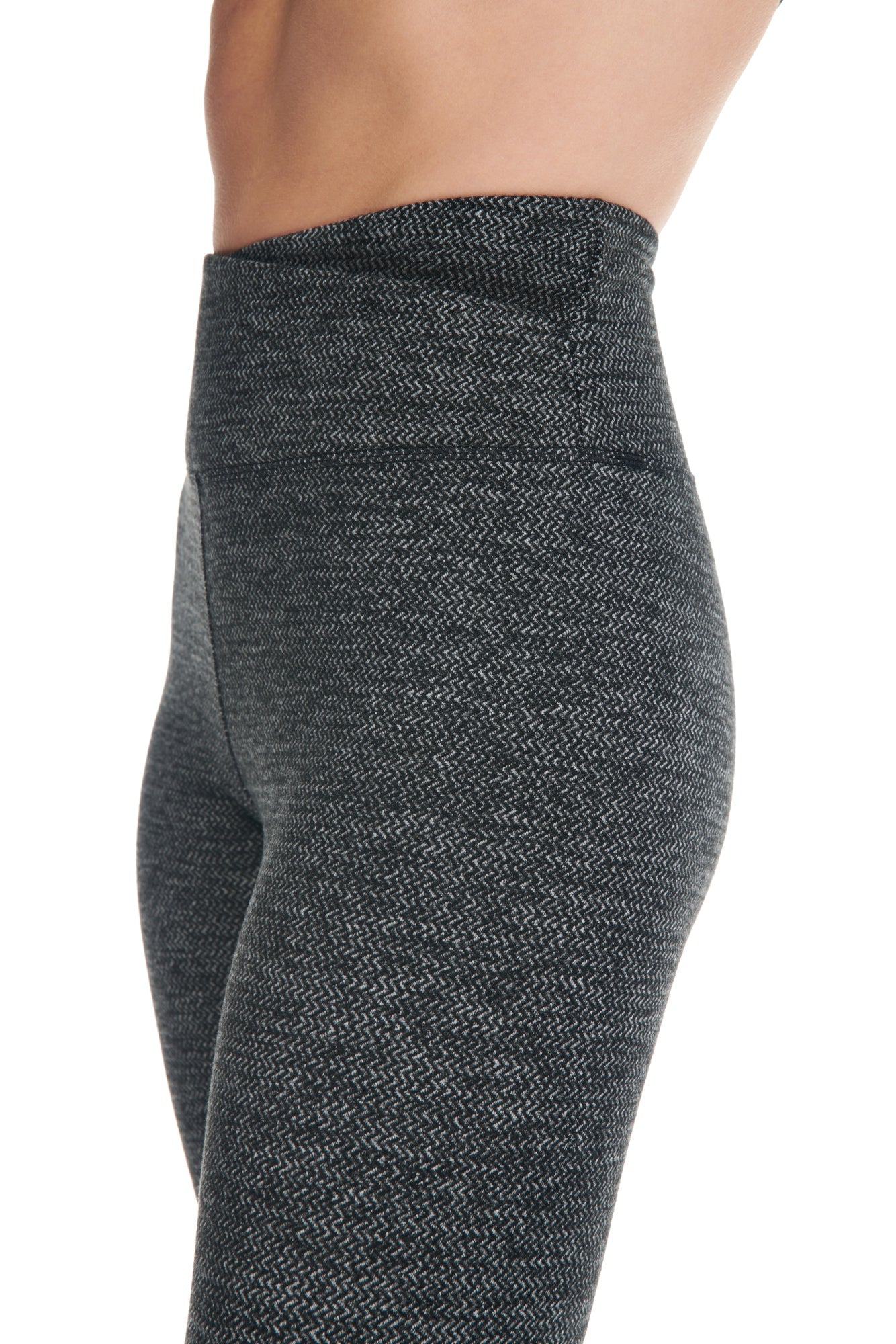 Seamless Zig Zag Jacquard Overlap Warm Legging