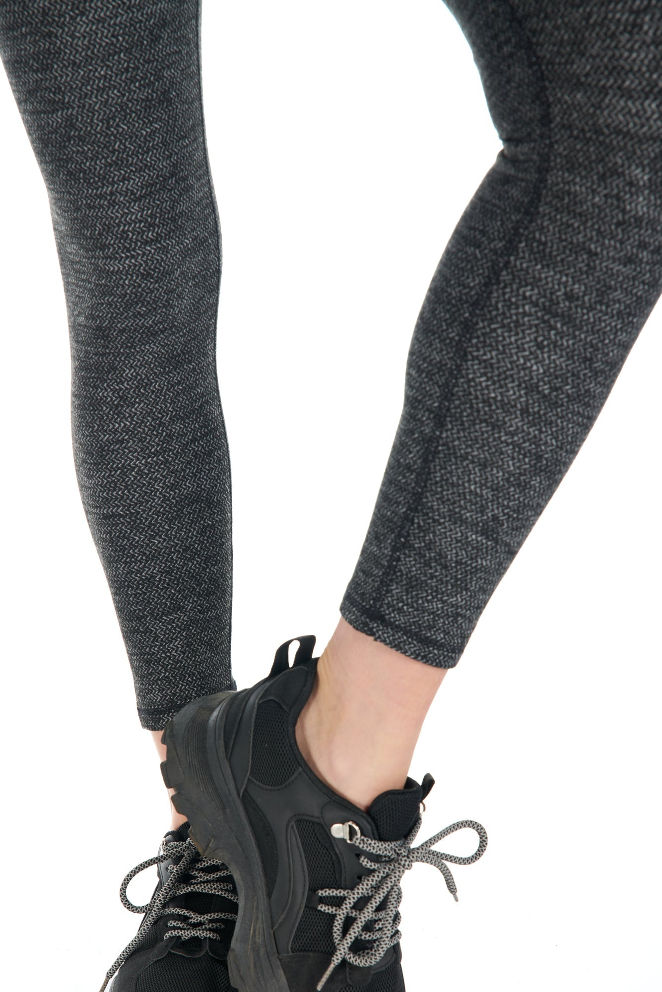 Seamless Zig Zag Jacquard Overlap Warm Legging