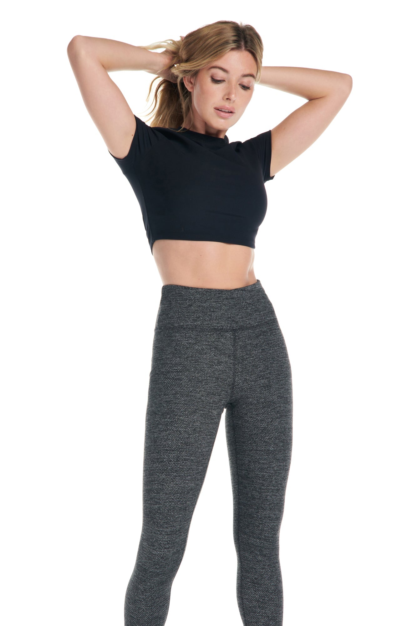 Seamless Zig Zag Jacquard Overlap Warm Legging