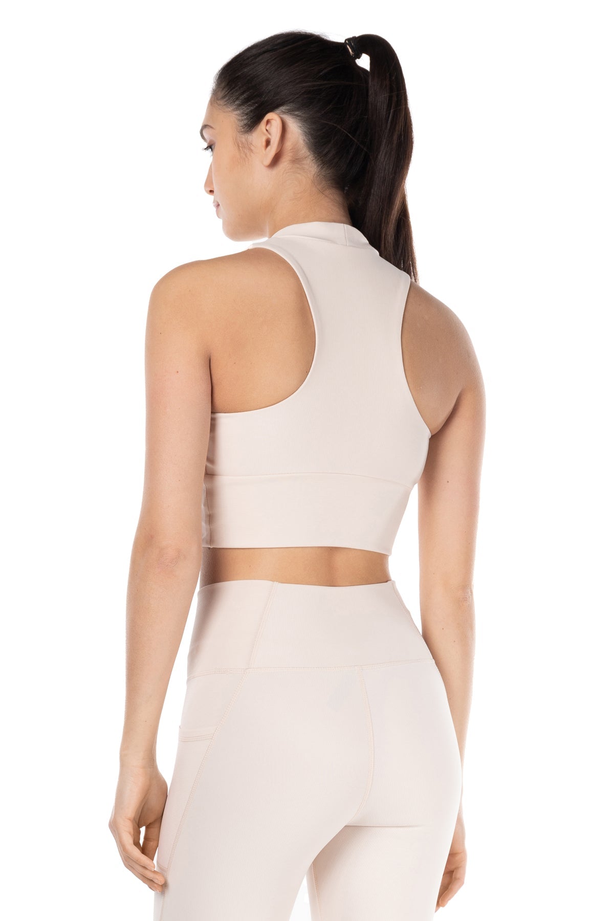 Griffintown Ribbed Mock Neck Bra Top