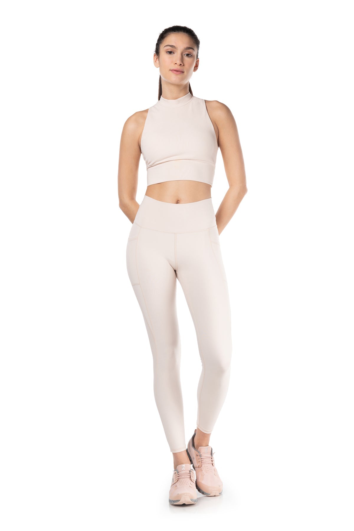 Griffintown Ribbed Mock Neck Bra Top