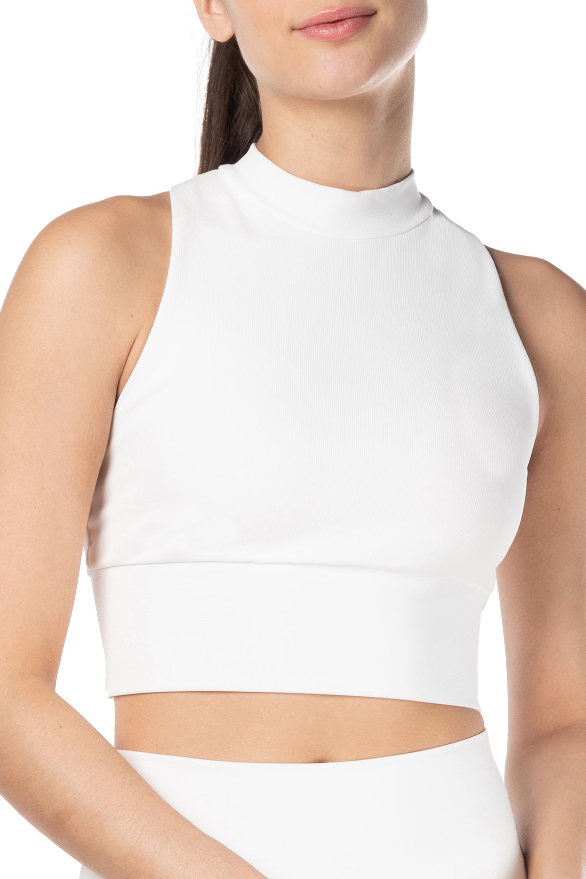 Griffintown Ribbed Mock Neck Bra Top