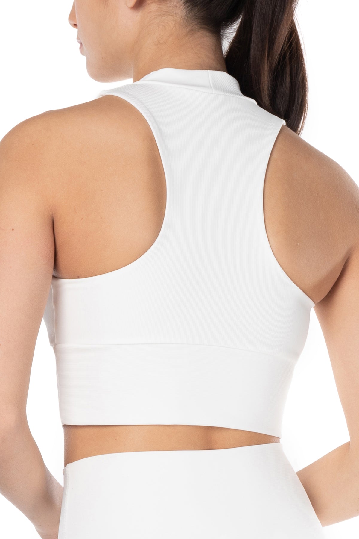 Griffintown Ribbed Mock Neck Bra Top