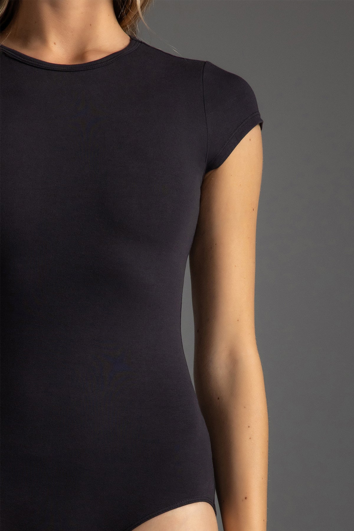 Victoria Short Sleeve Crew Neck Bodysuit