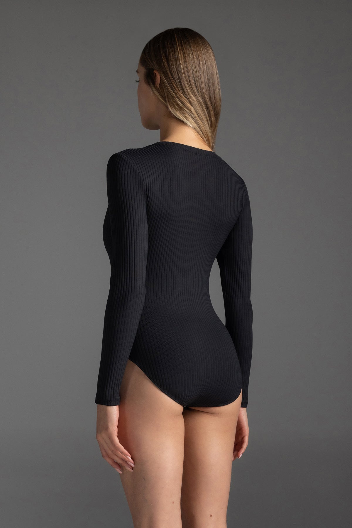 Body côtelé à col en V Chloé