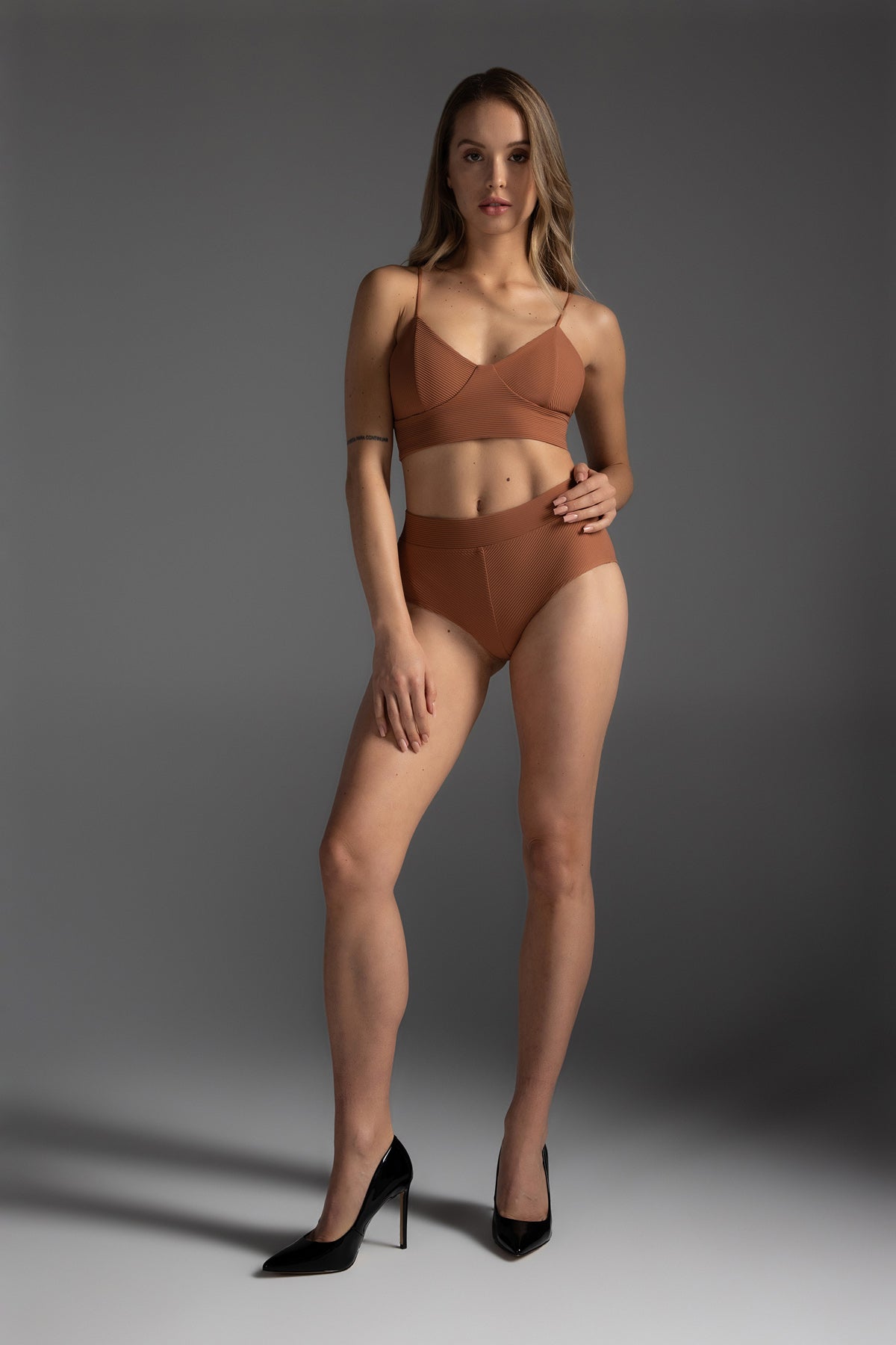 Brassière en maille côtelée Ella