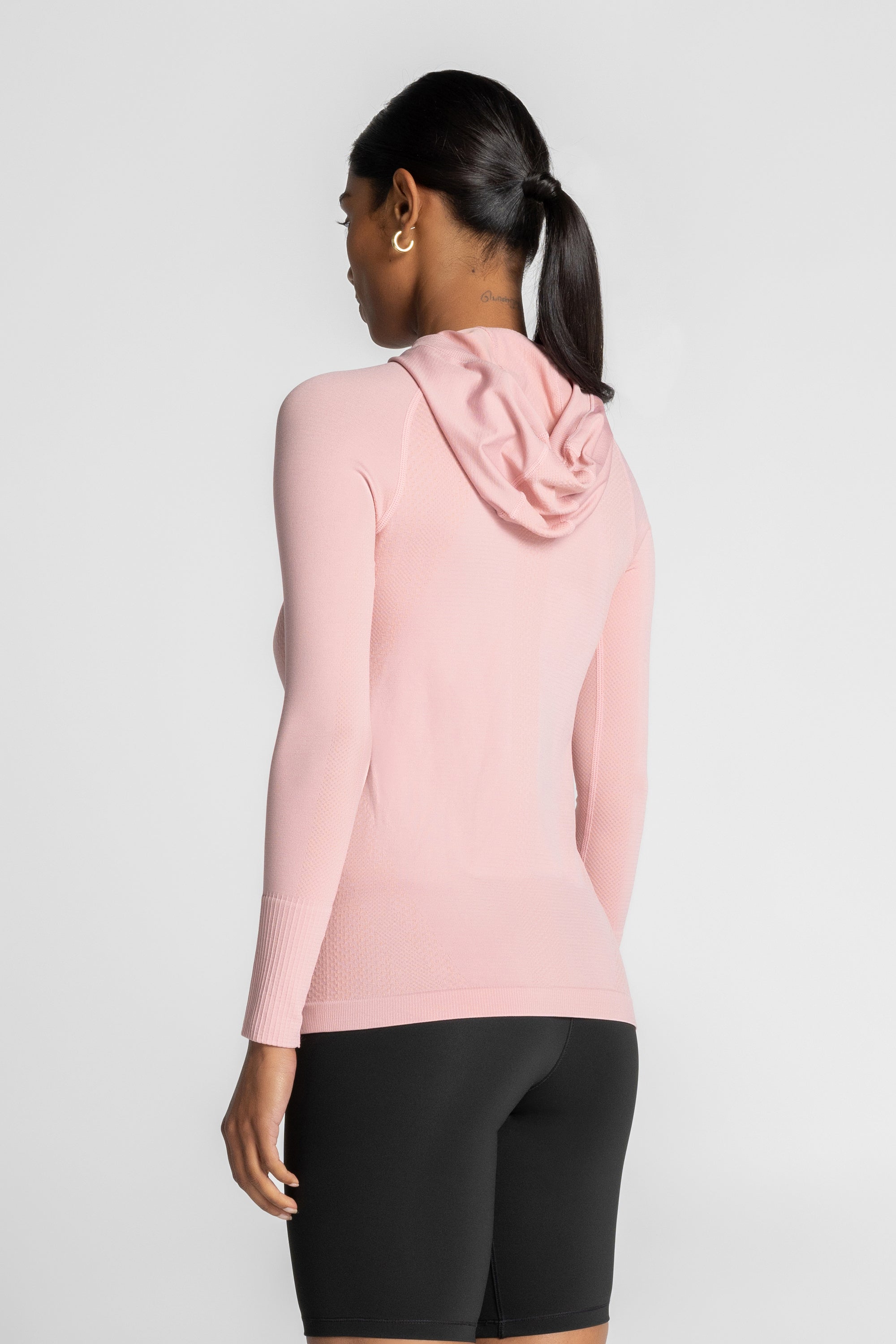 Haut de performance FlexBlend sans couture à capuche