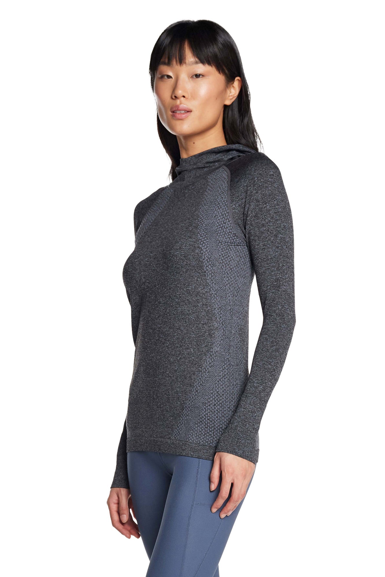 Haut de performance FlexBlend sans couture à capuche