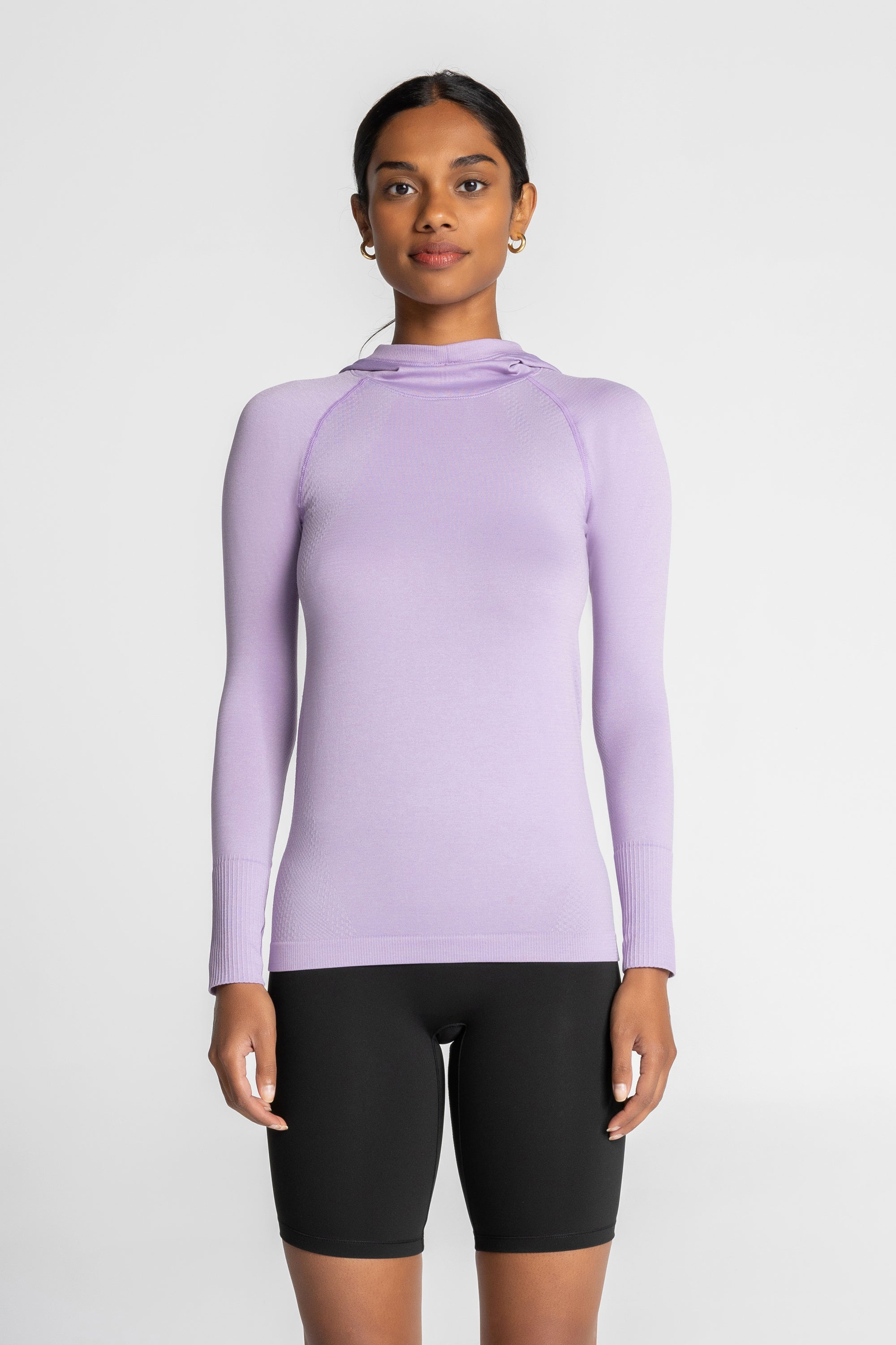 Haut de performance FlexBlend sans couture à capuche