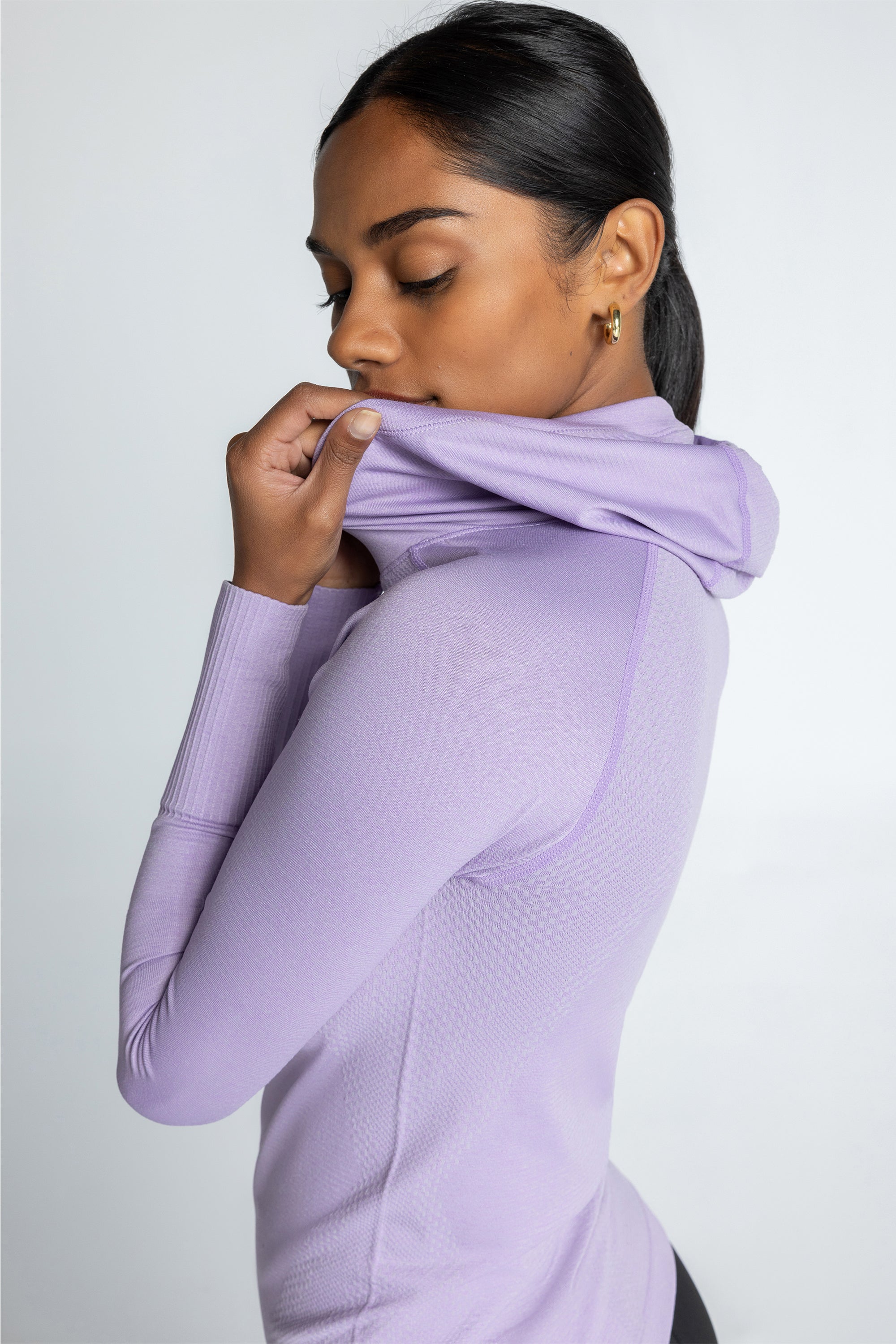 Haut de performance FlexBlend sans couture à capuche