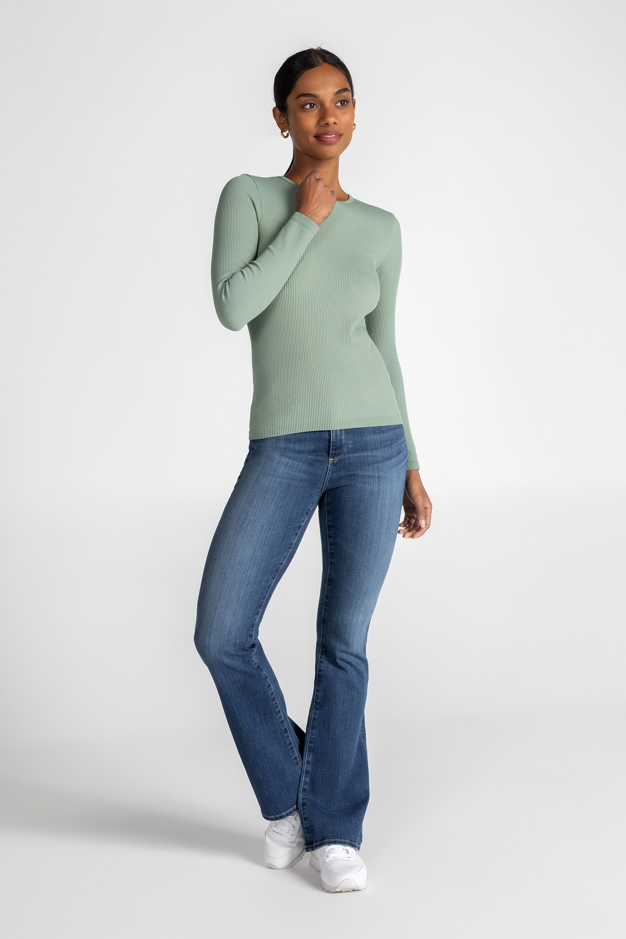 Luxe Ribbed Long Sleeve Top