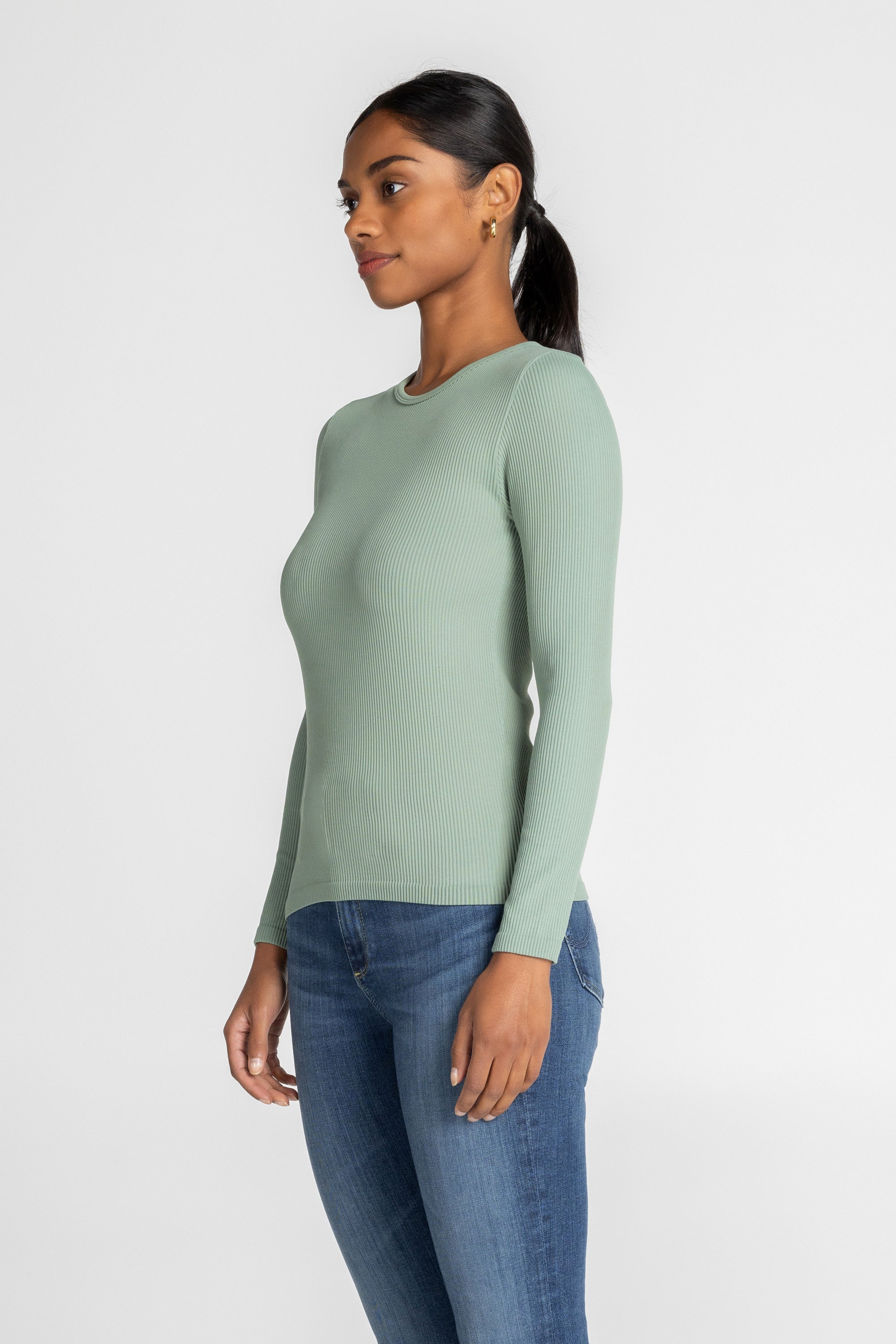 Luxe Ribbed Long Sleeve Top
