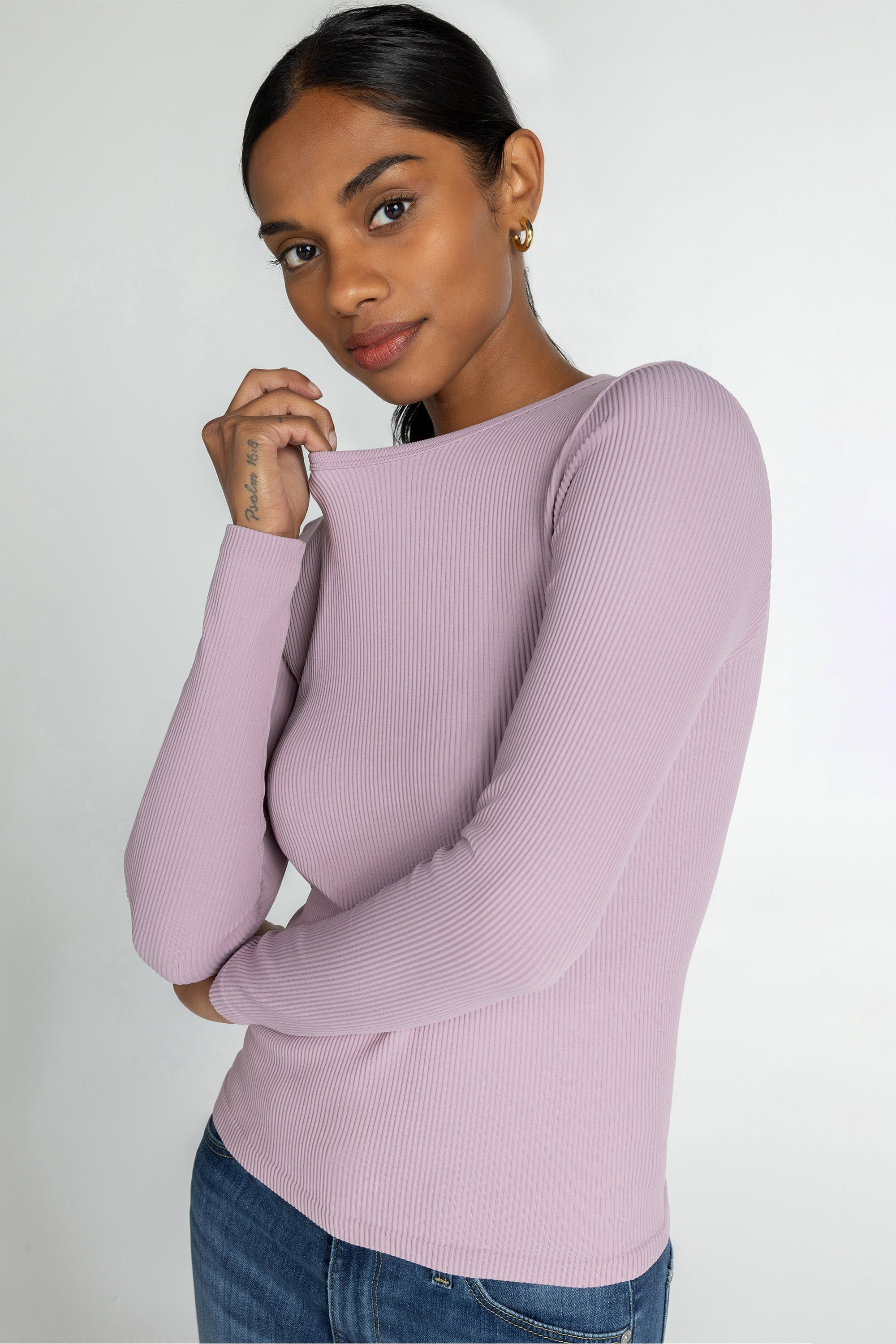 Luxe Ribbed Long Sleeve Top