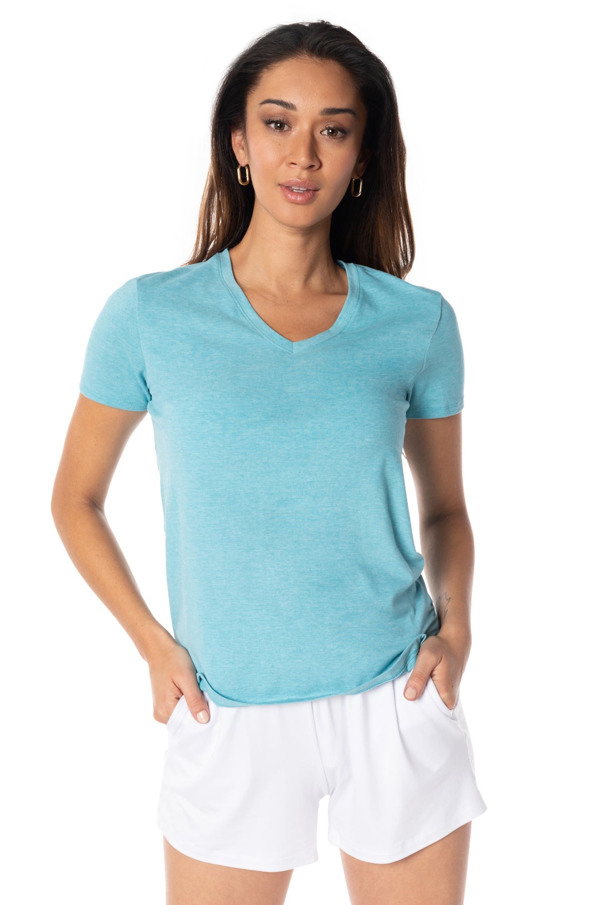 Free Spirit V-Neck Short Sleeve Top