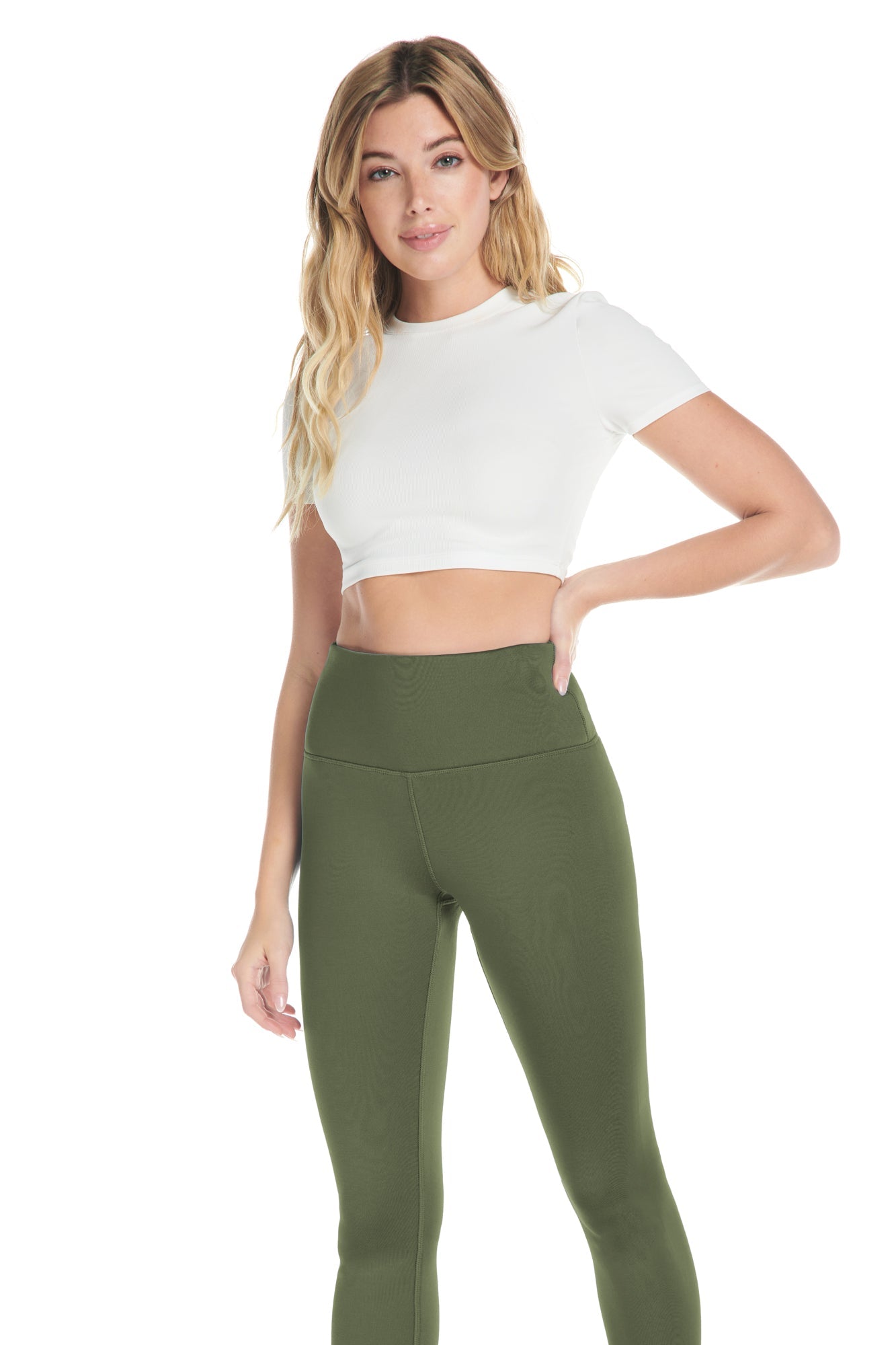 Legging élégant à taille haute doublé en polaire Sherpa