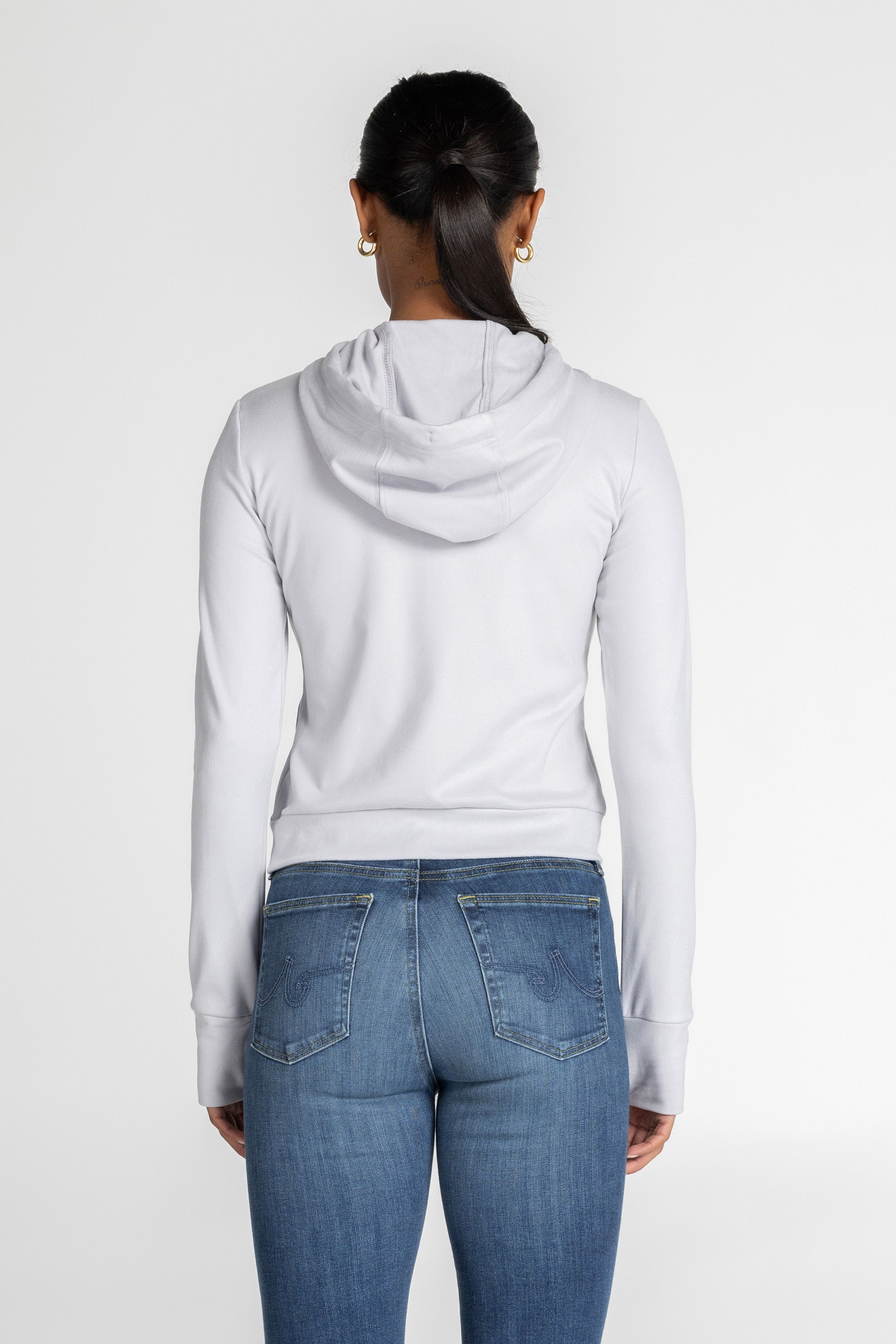 Sweat à capuche en molleton côtelé après-ski