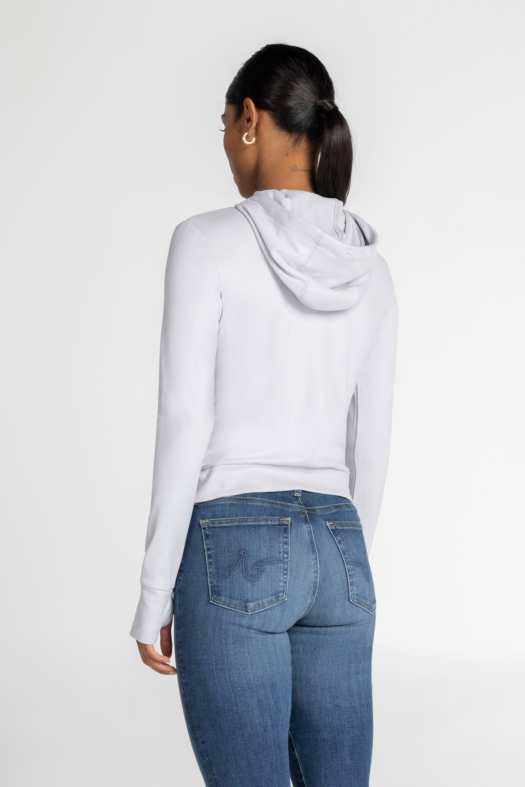 Sweat à capuche en molleton côtelé après-ski