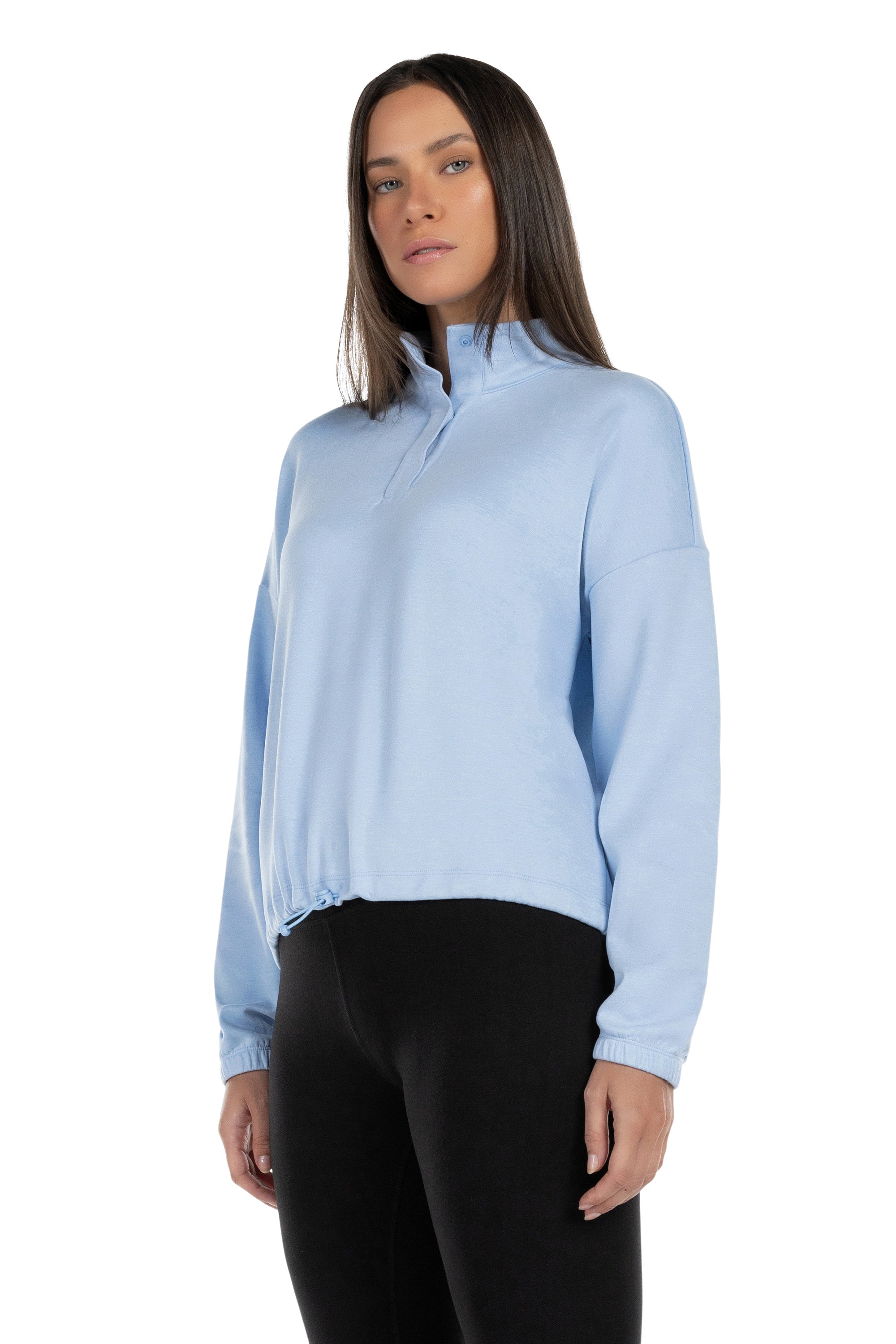 Haut polaire à col montant