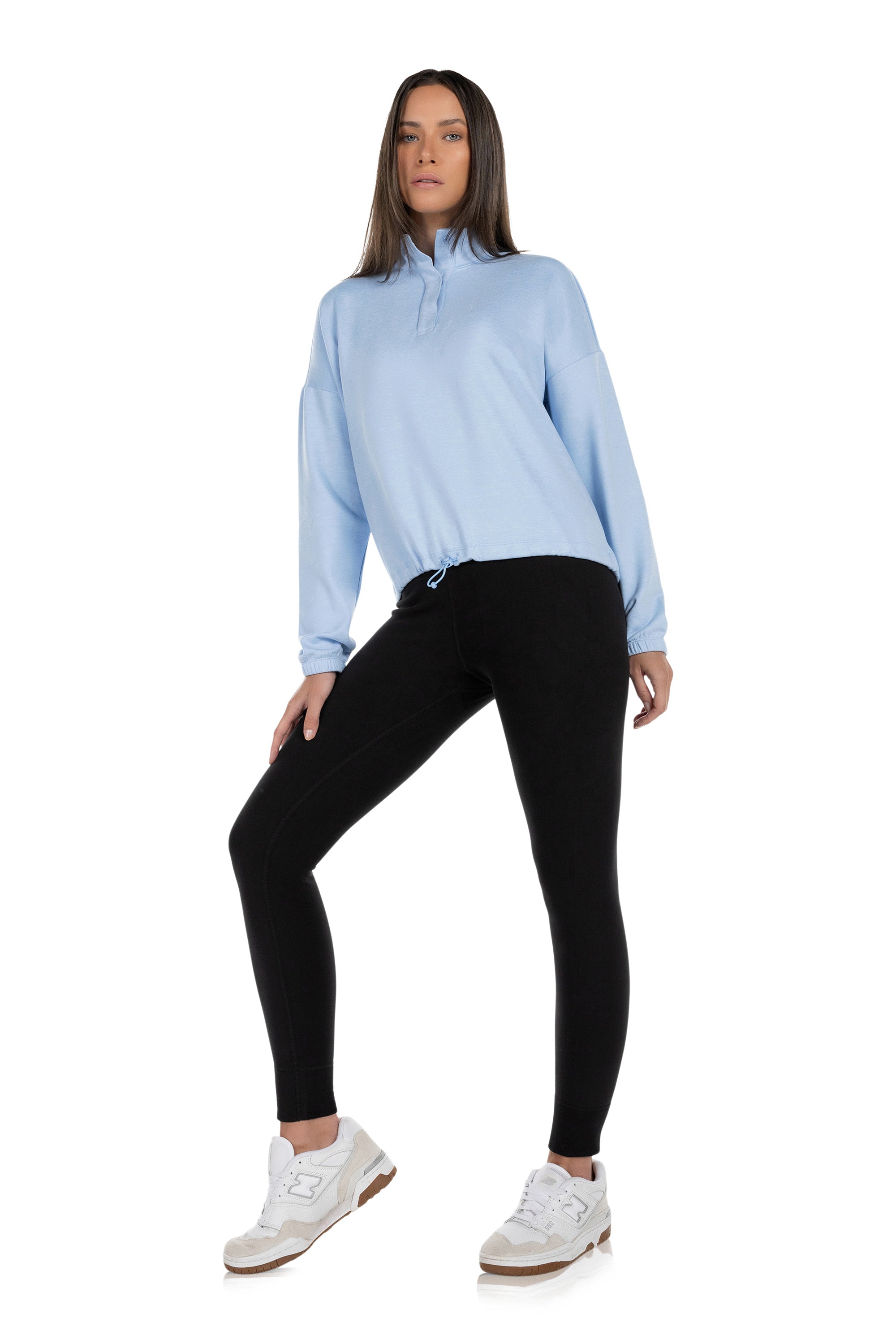 Haut polaire à col montant