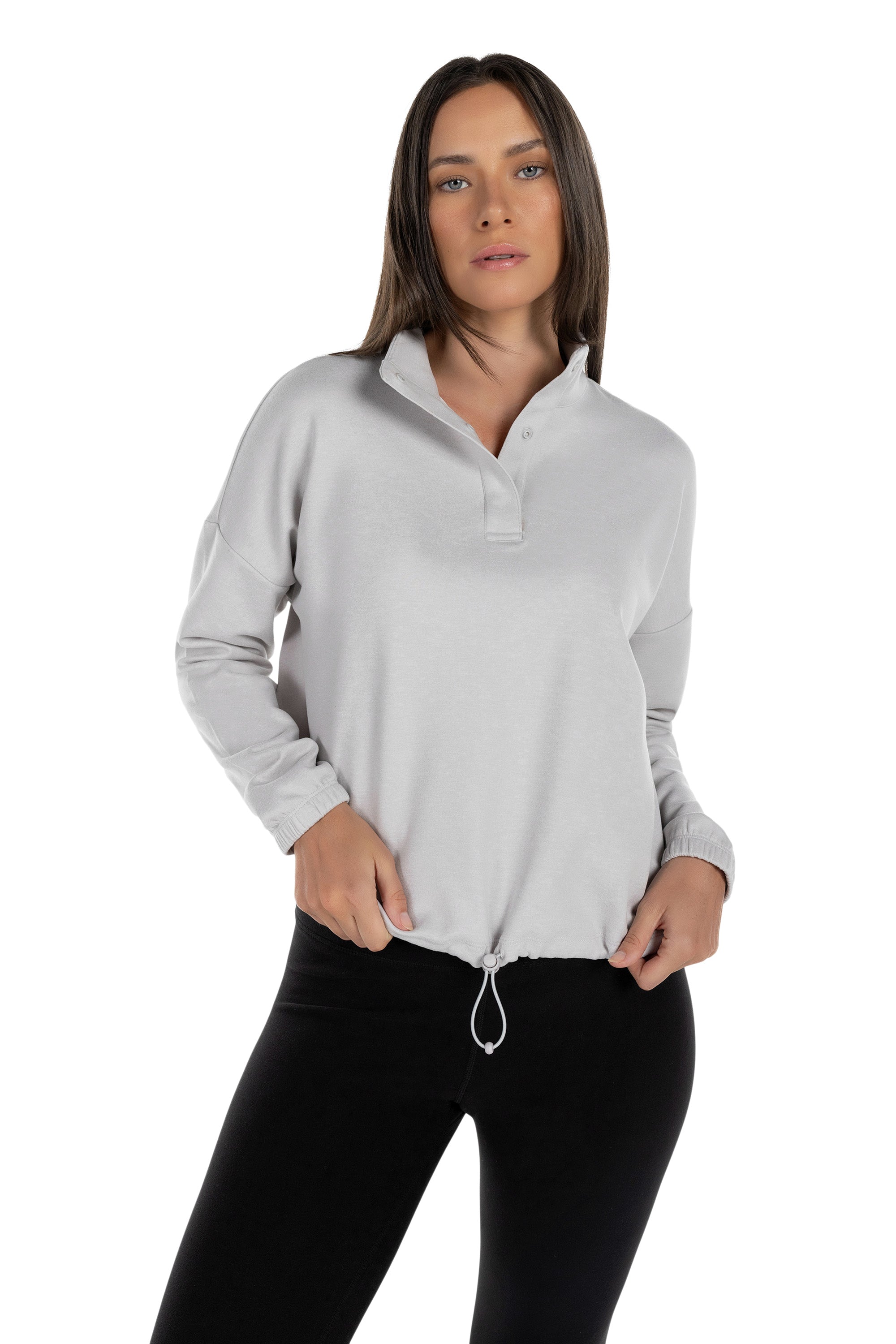 Haut polaire à col montant