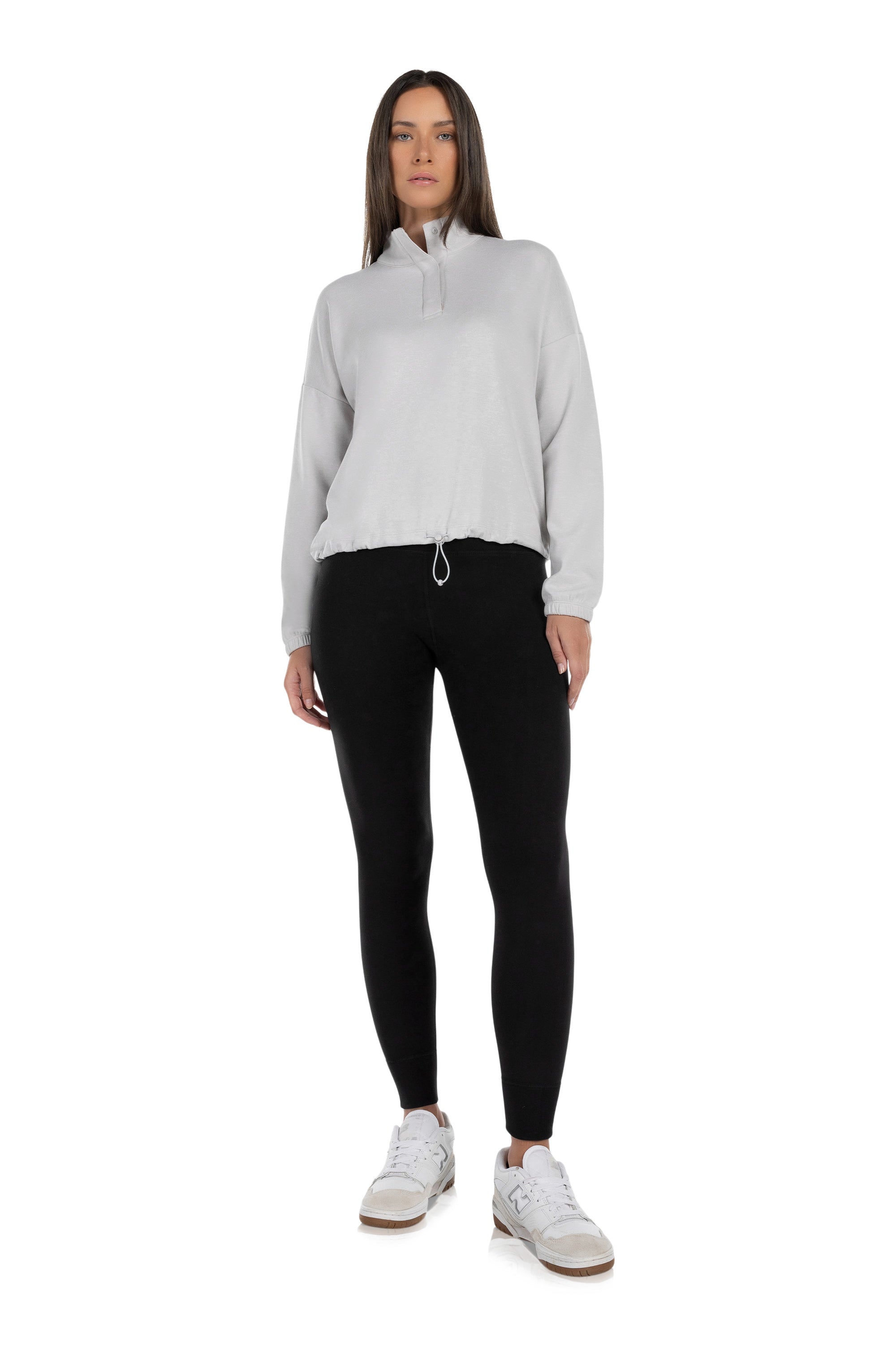 Haut polaire à col montant