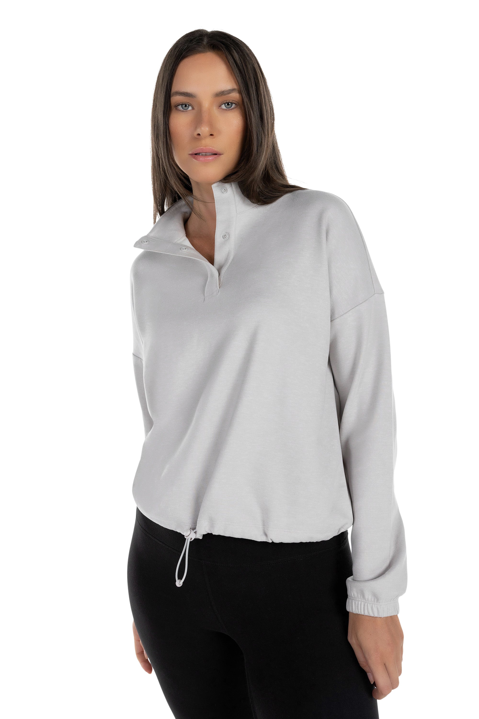 Haut polaire à col montant