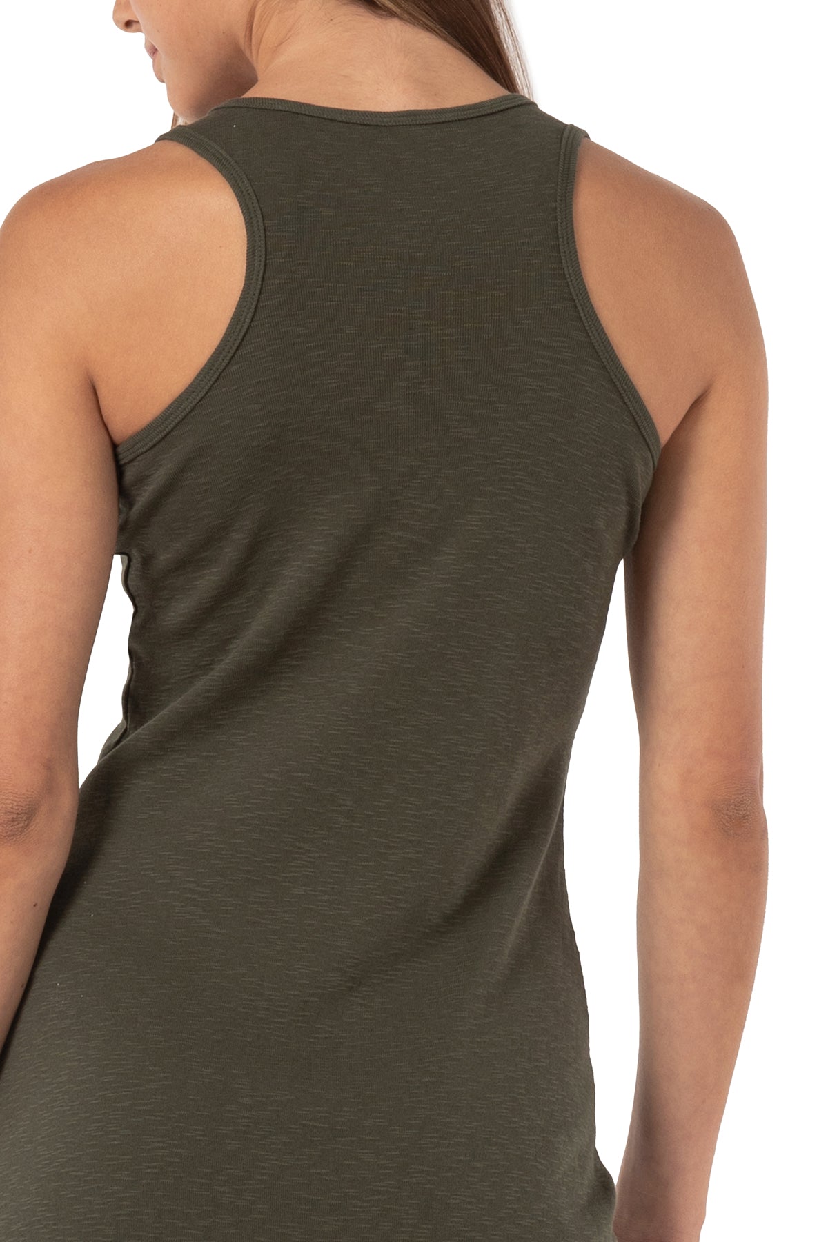 Robe longueur cheville sans manches côtelée Flora