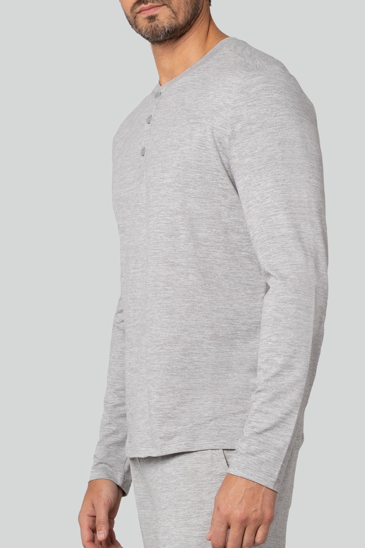 Men's Long Sleeve Henley T-Shirt