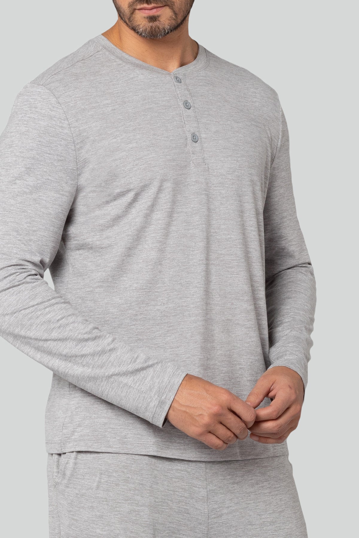 Men's Long Sleeve Henley T-Shirt