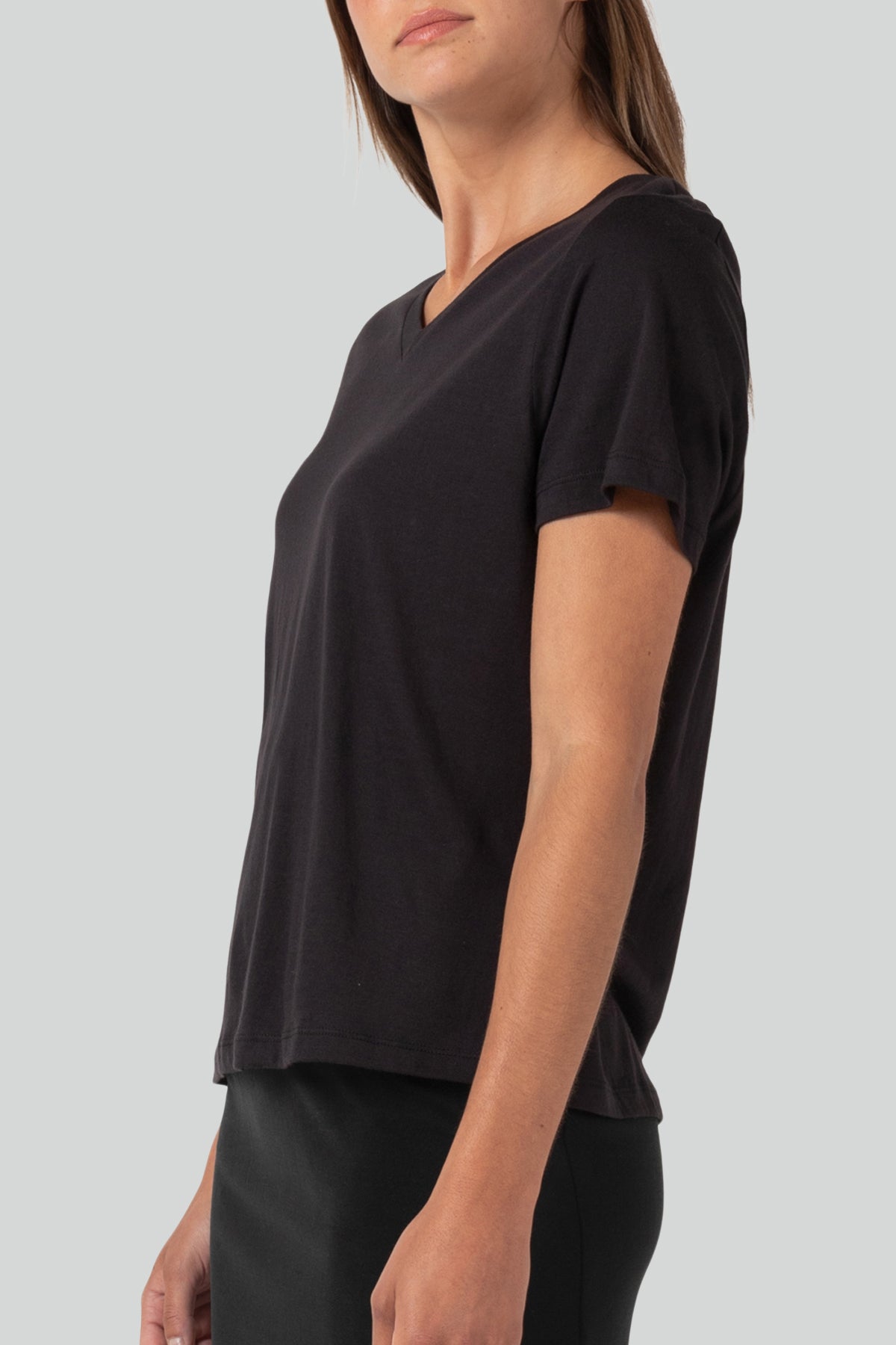 T-shirt Bliss à col en V et manches courtes
