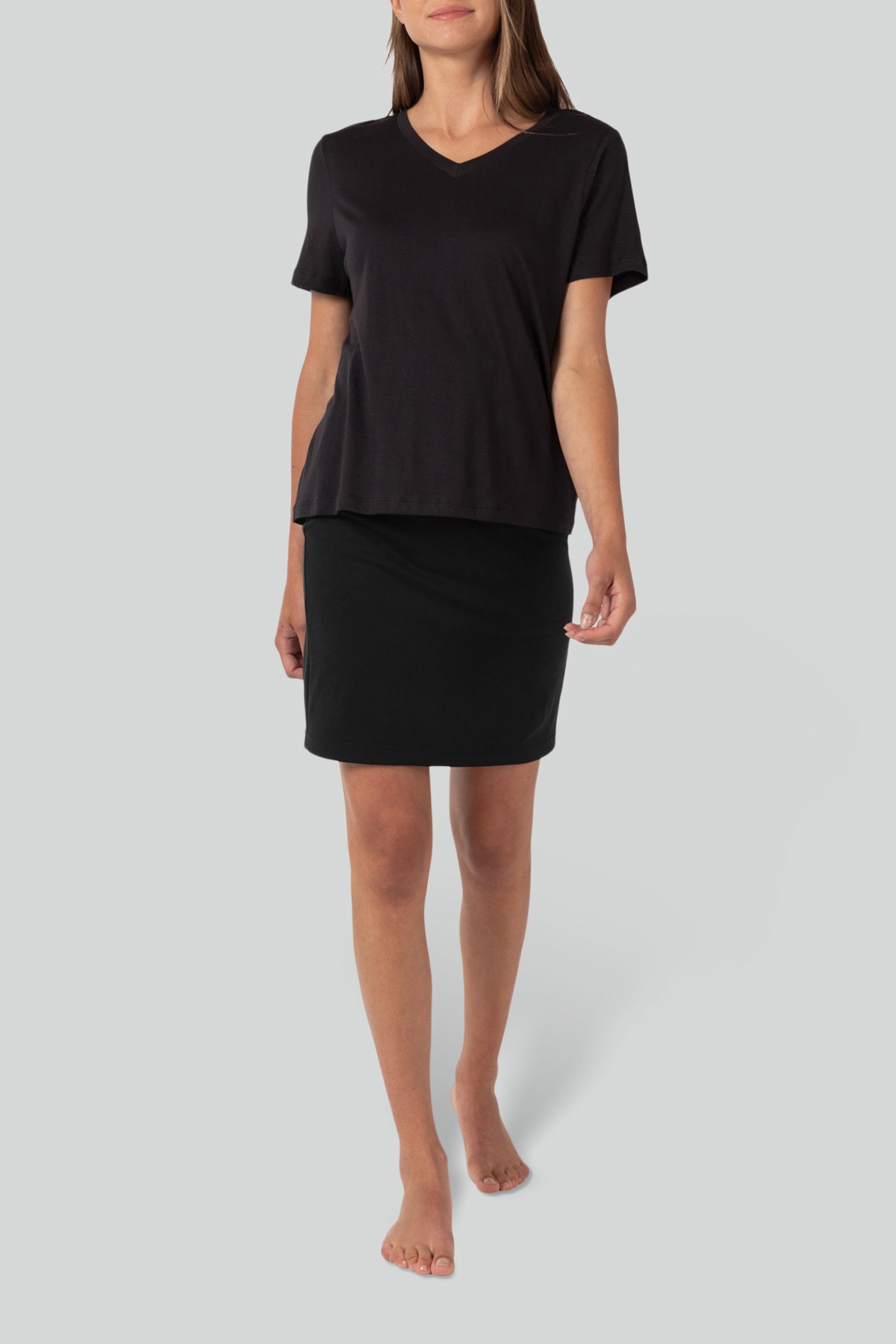 T-shirt Bliss à col en V et manches courtes