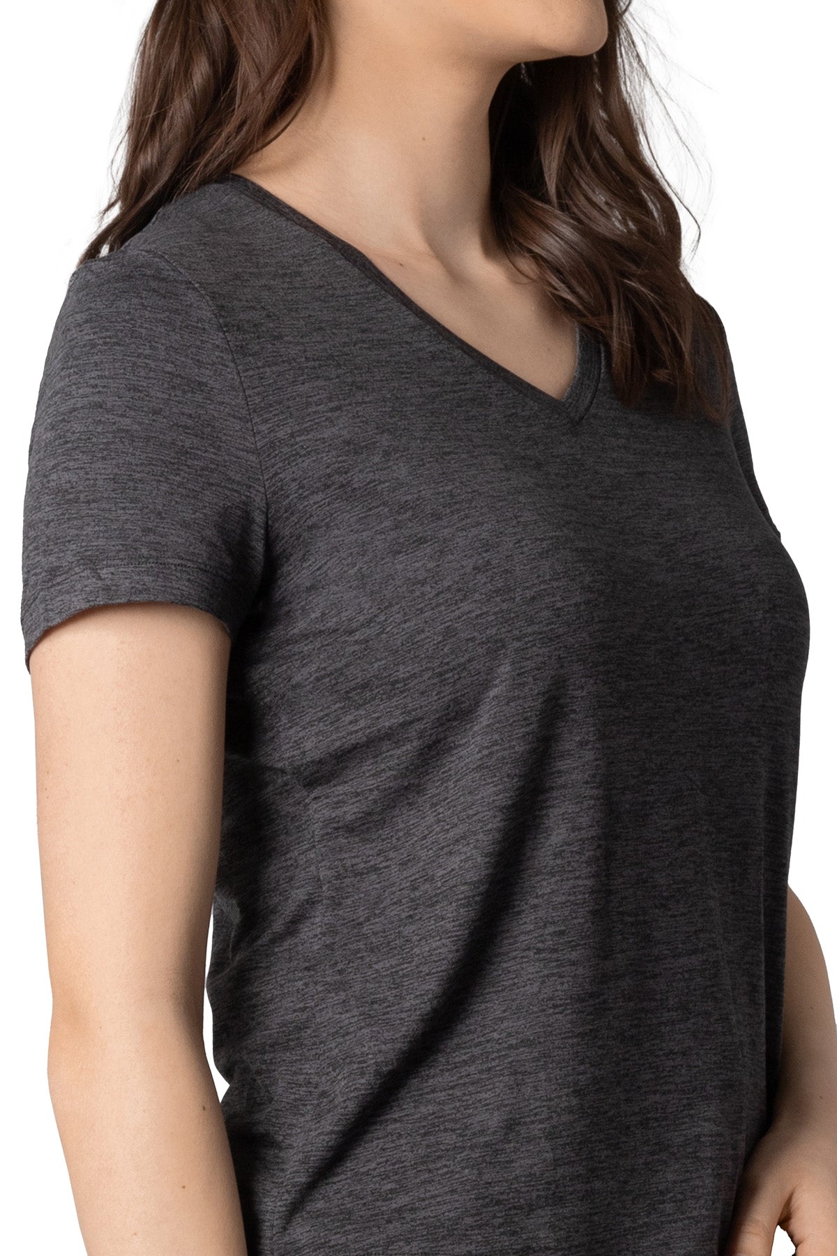 Haut en tricot à manches courtes et encolure en V