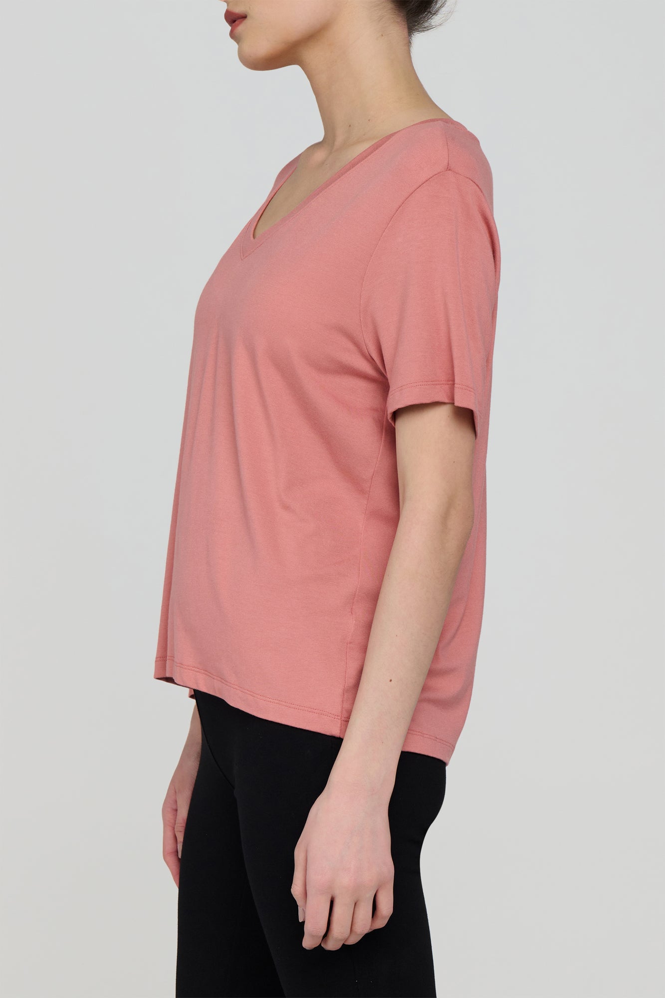 T-shirt à col en V Bliss