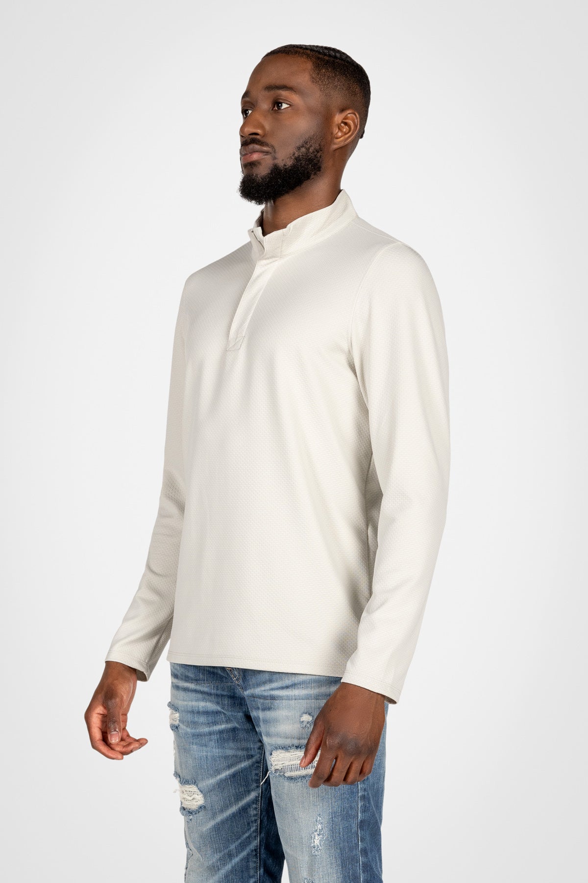 Ronaldo Zip Mock Top